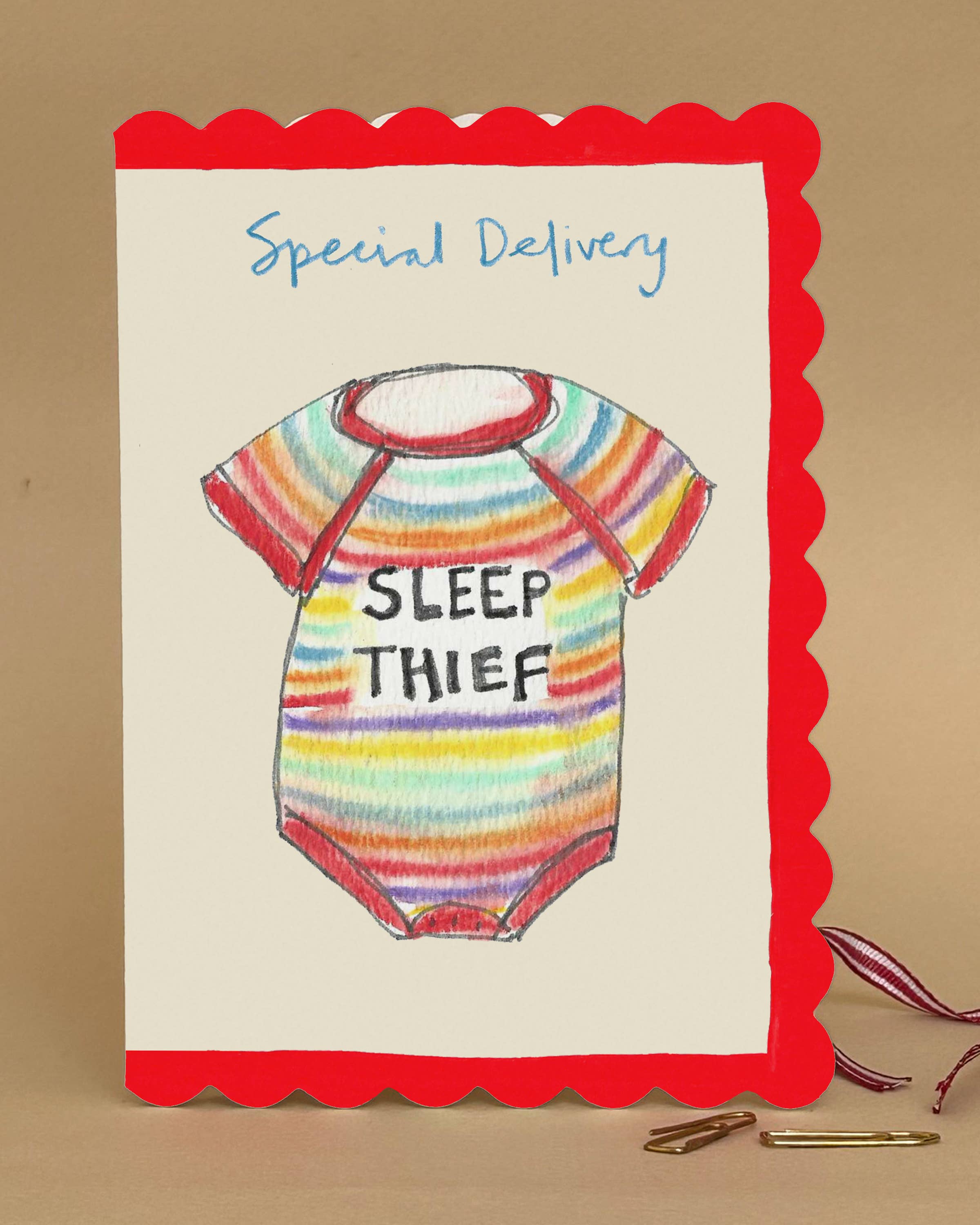 Sleep Thief Funny New Baby Card