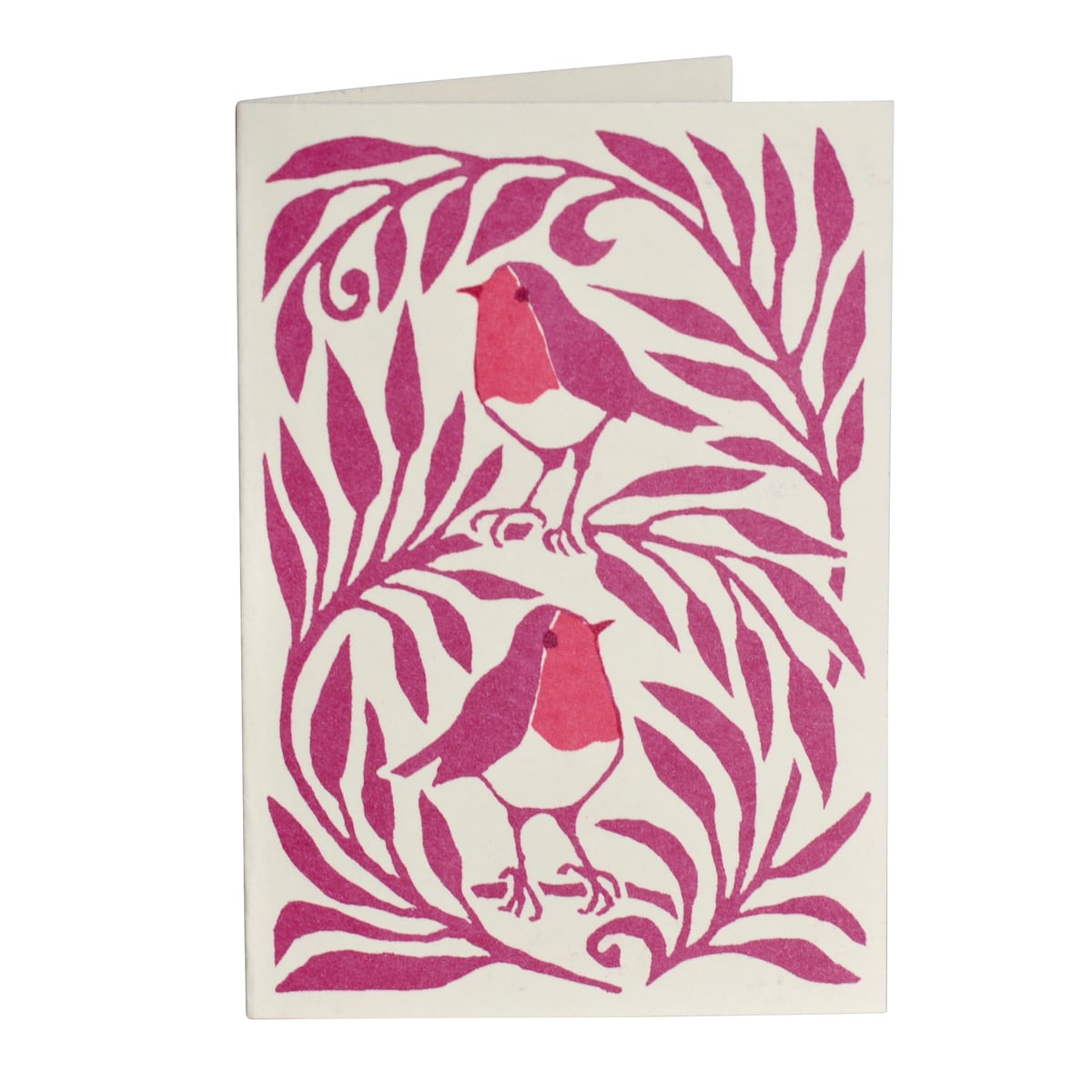 Pack of Six Small Two Robins Cards by Cambridge Imprint