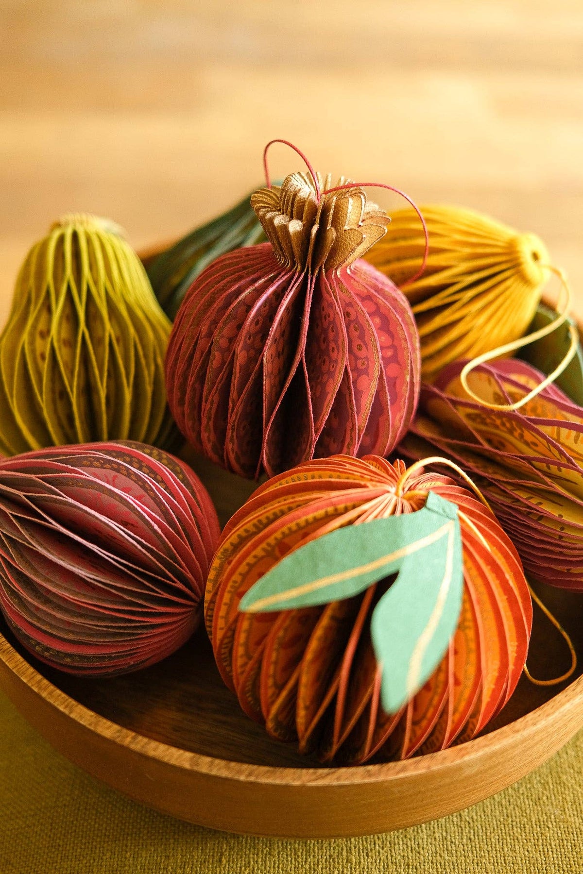 Pomegranate Honeycomb Paper Christmas Decoration
