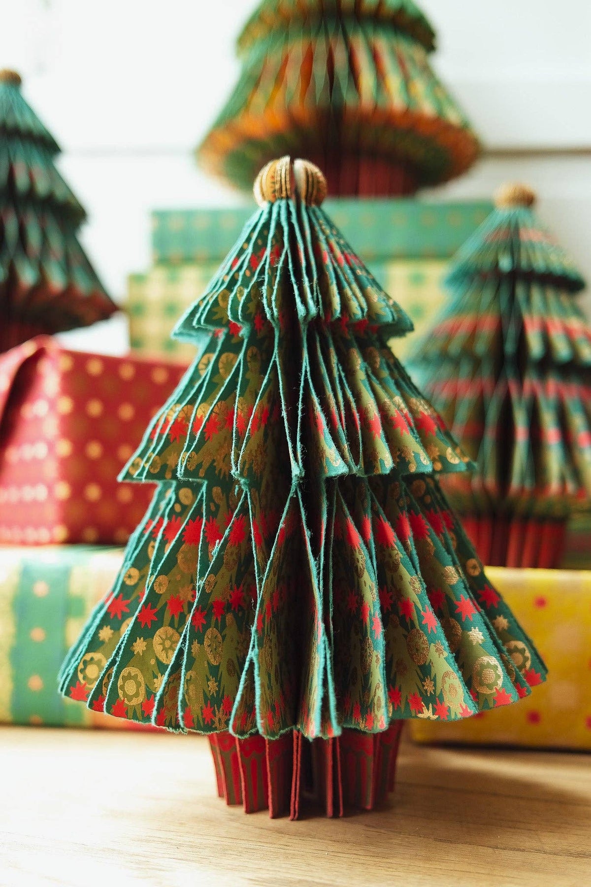 Fir Tree Honeycomb Paper Christmas Tree Decoration