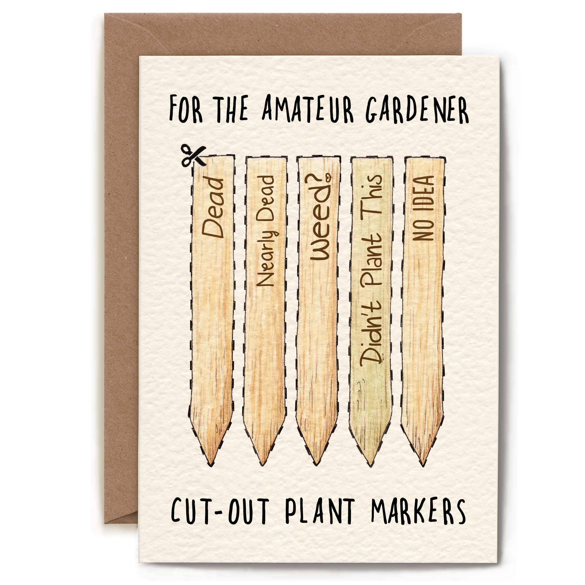 Amateur Gardener Funny Greetings Card