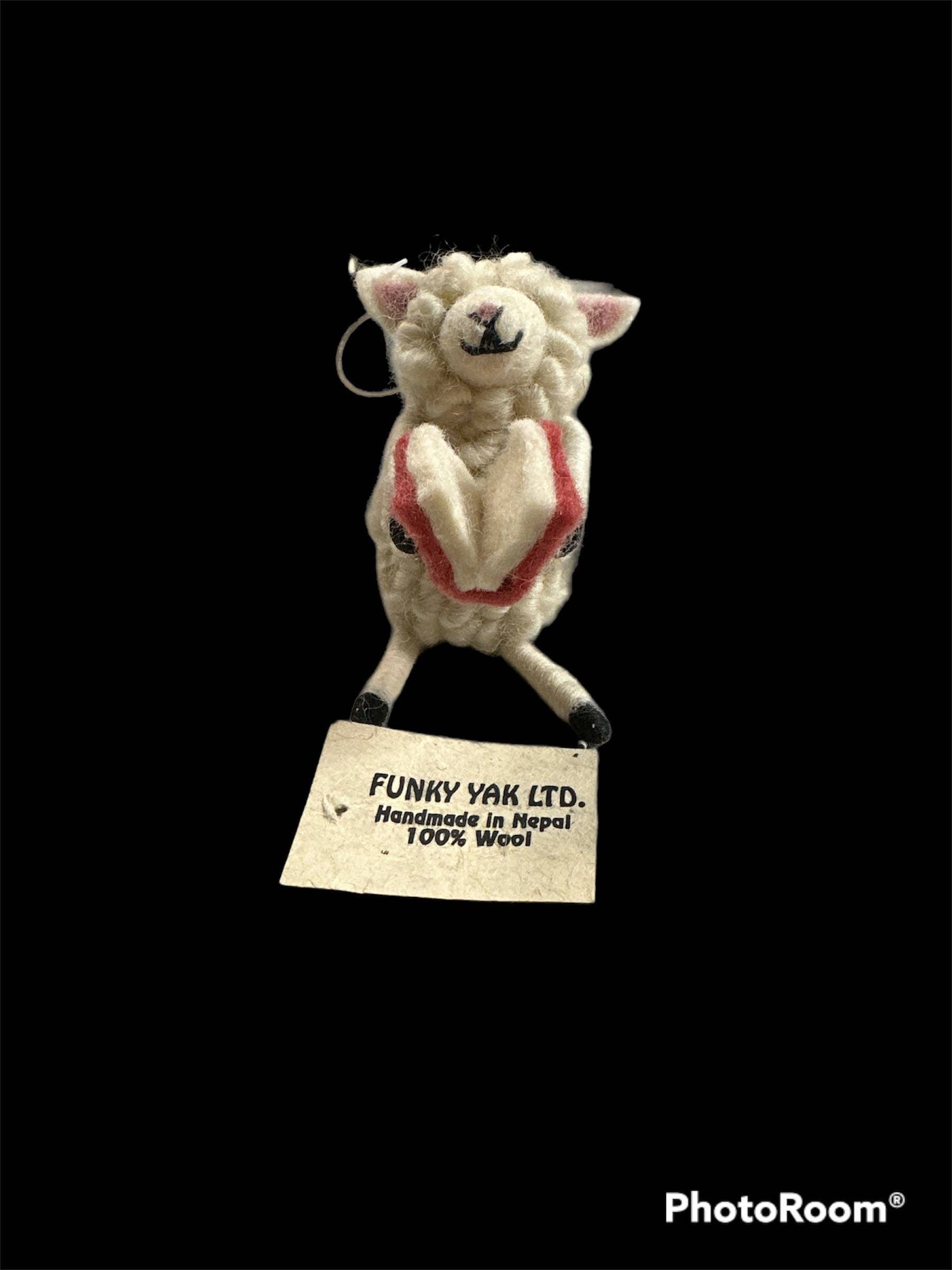 Felt Sheep Reading a Book Decoration Ornaments