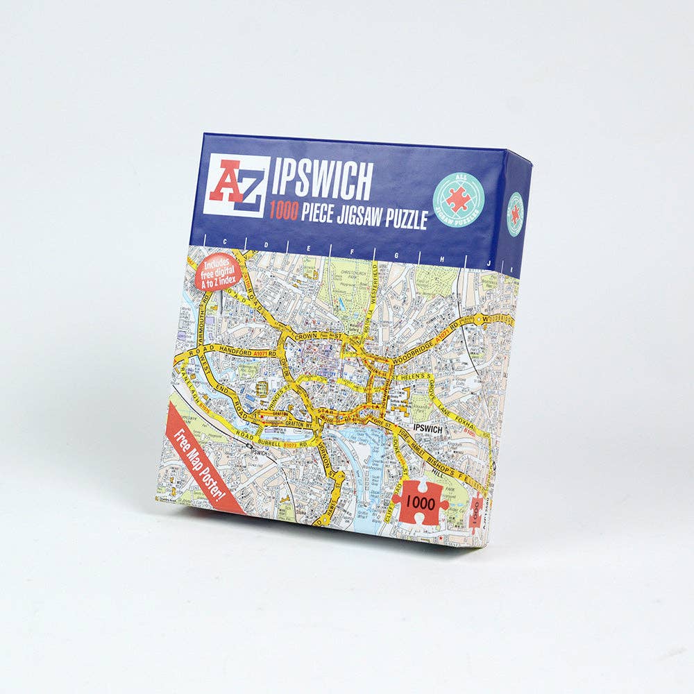 A-Z Map of Ipswich 1000 Piece Jigsaw Puzzle