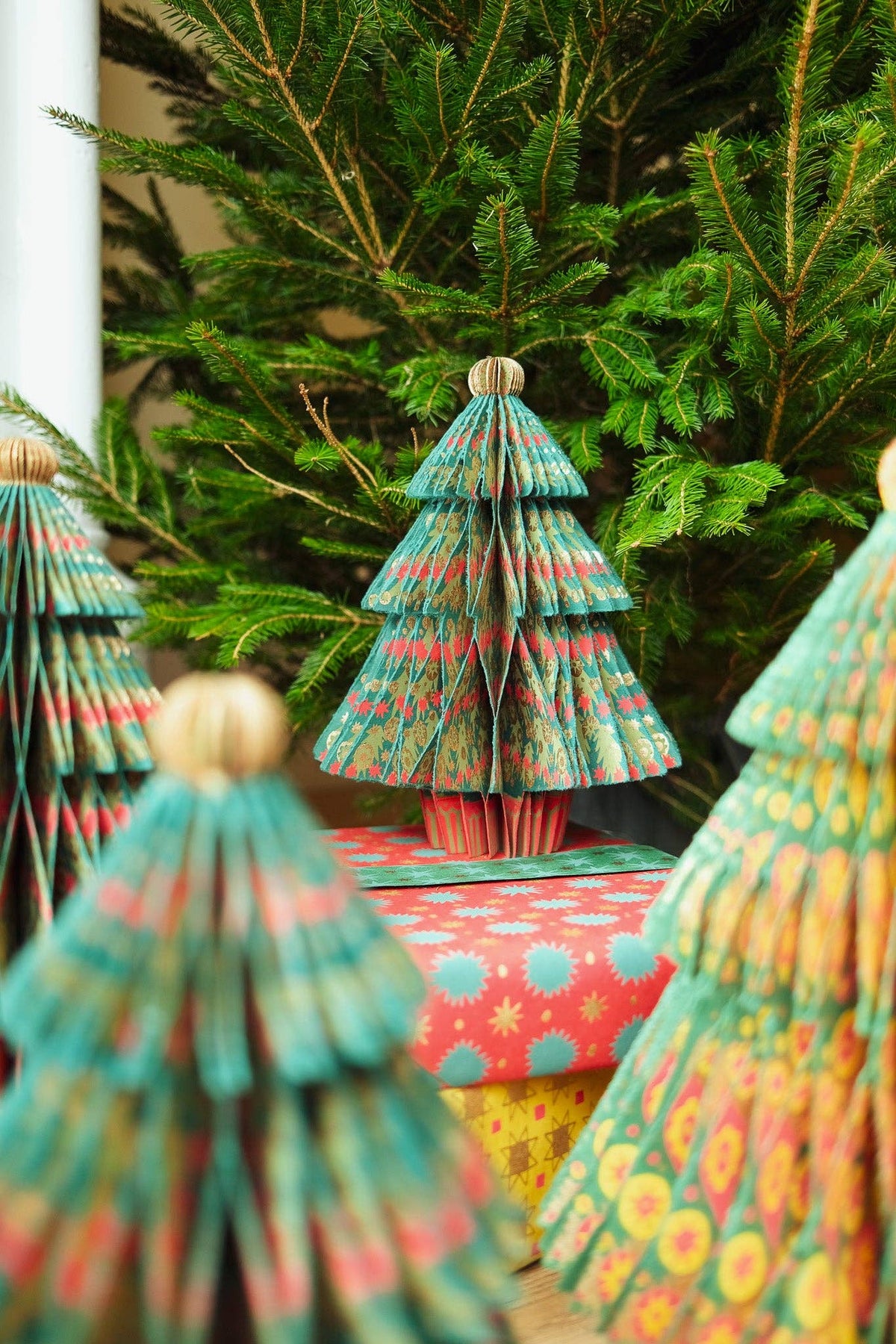 Fir Tree Honeycomb Paper Christmas Tree Decoration