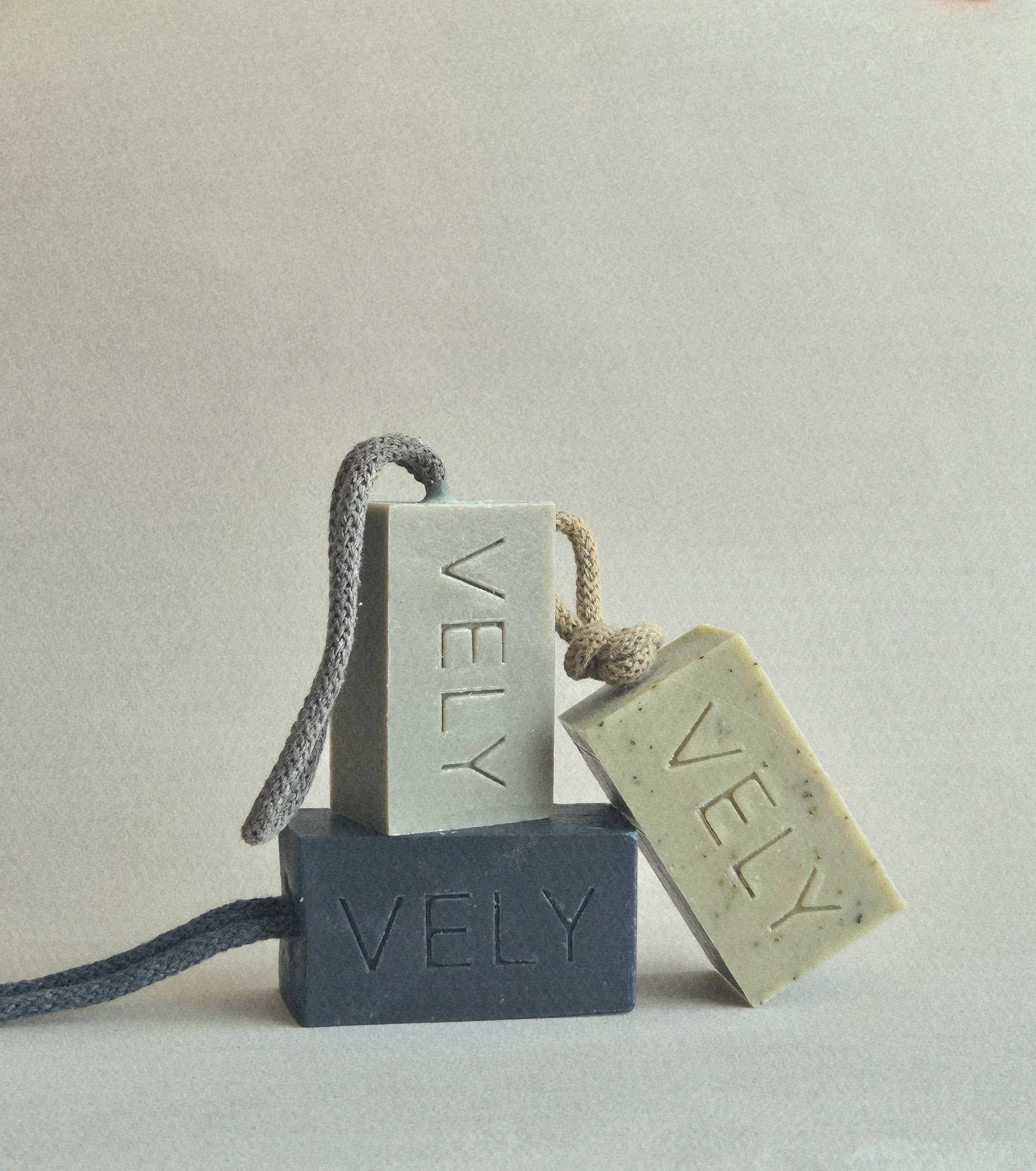 Natural Eucalyptus, Lavender and Dead Sea Clay Soap on a Rope Sea Meditation