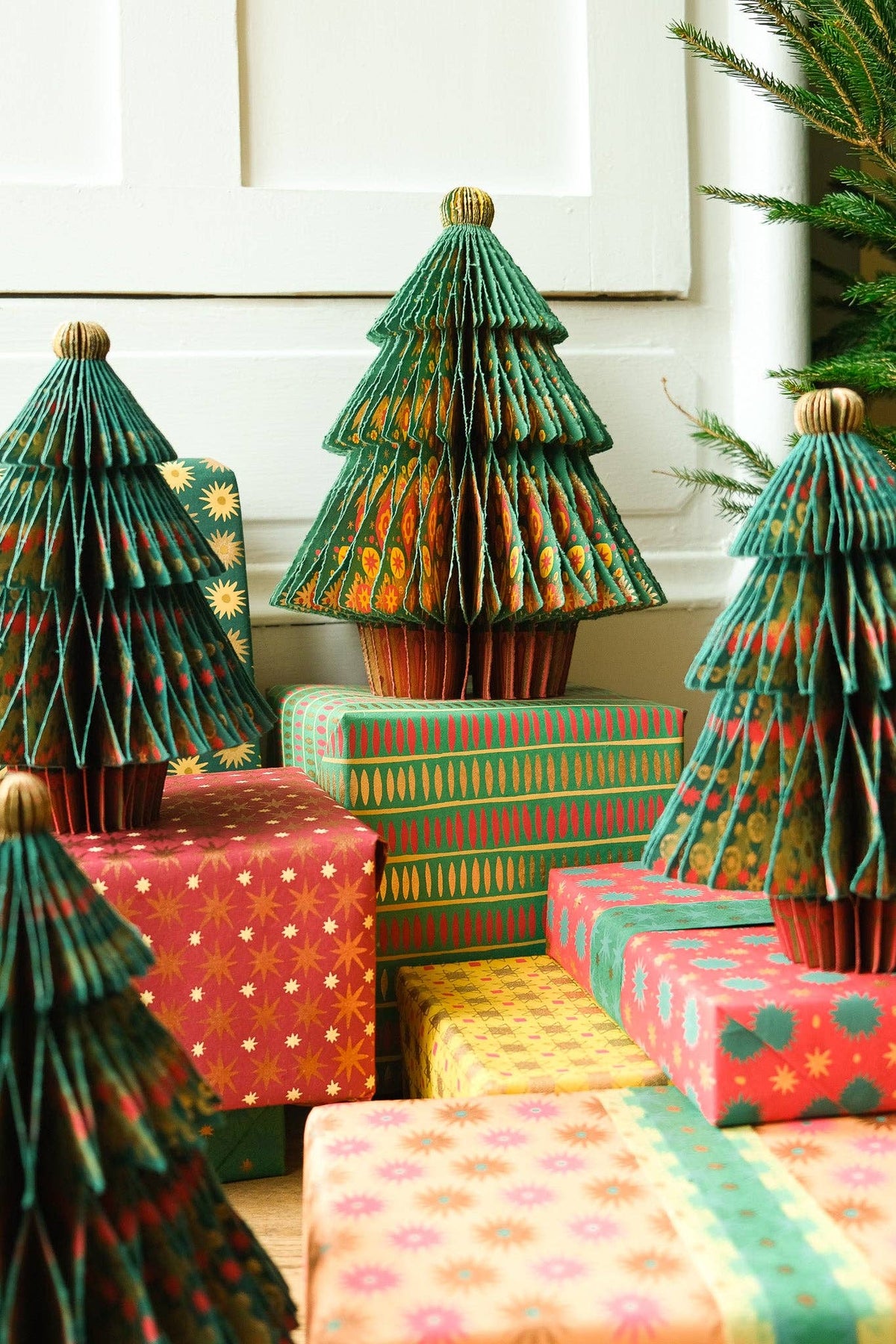 Fir Tree Honeycomb Paper Christmas Tree Decoration