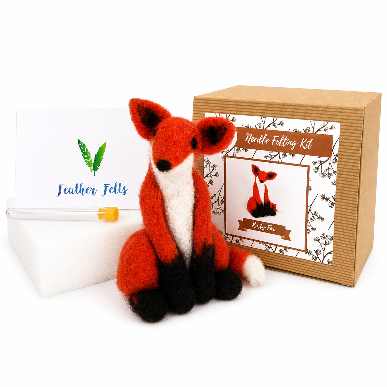 Rusty Fox Needle Felting Kit With Foam