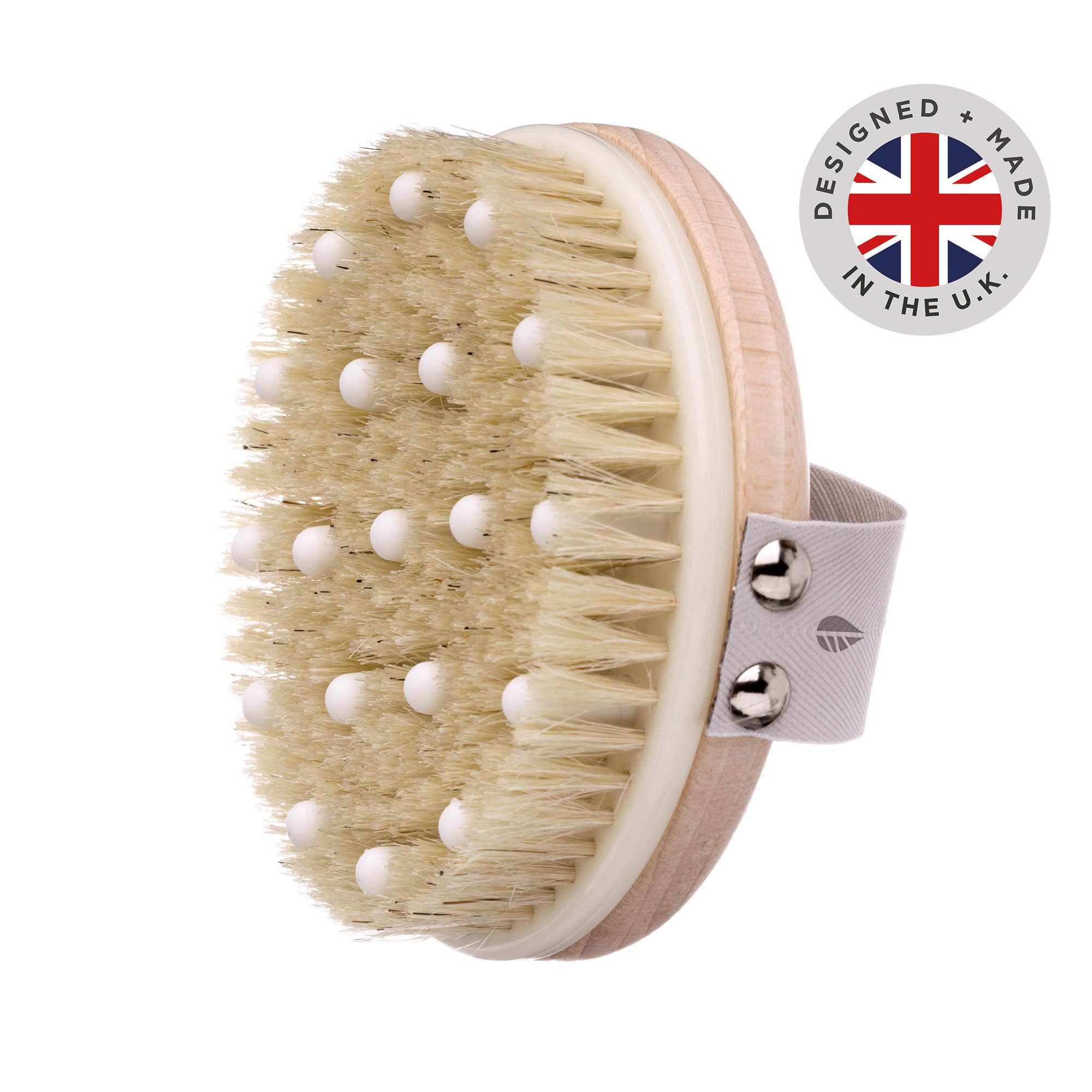Body Brush Natural Bristle FSC Beechwood with Massage Nodules