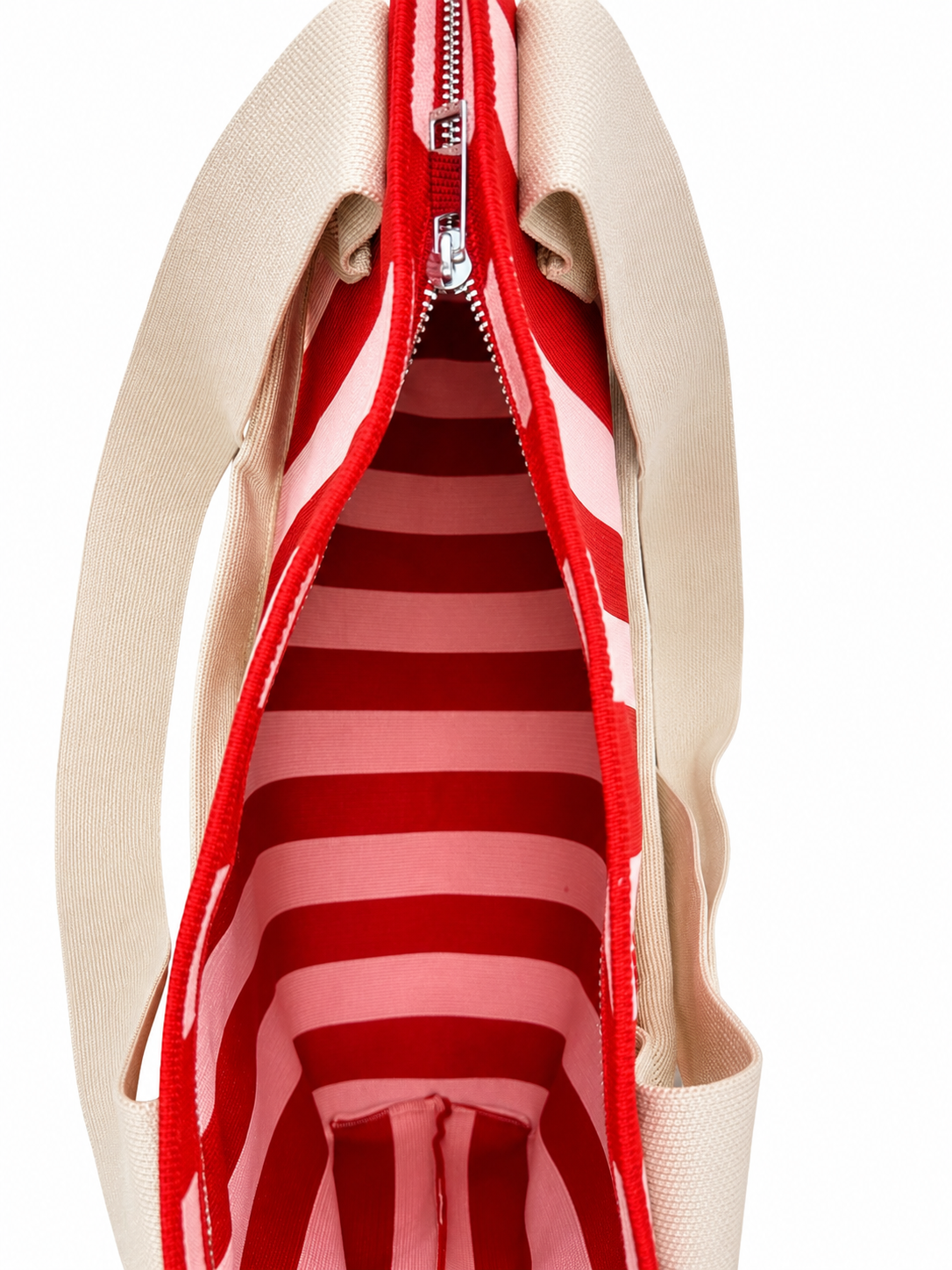 Oversized Machine Washable Tote Bag - Pink Stripe