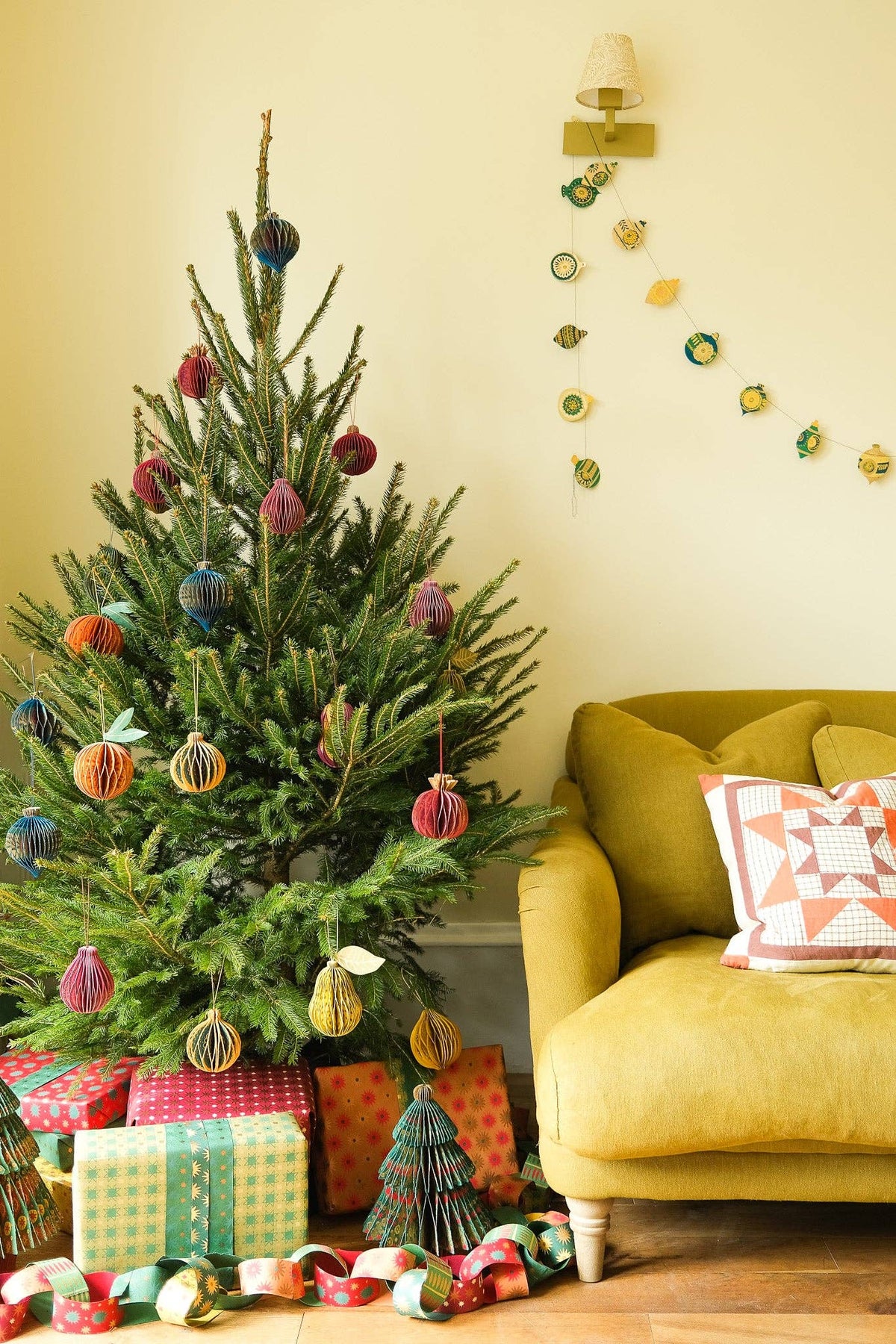 Fir Tree Honeycomb Paper Christmas Tree Decoration