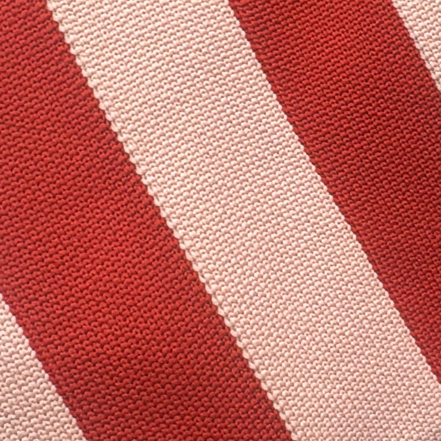 Red and Pink Striped Knitted Tote Bag Medium