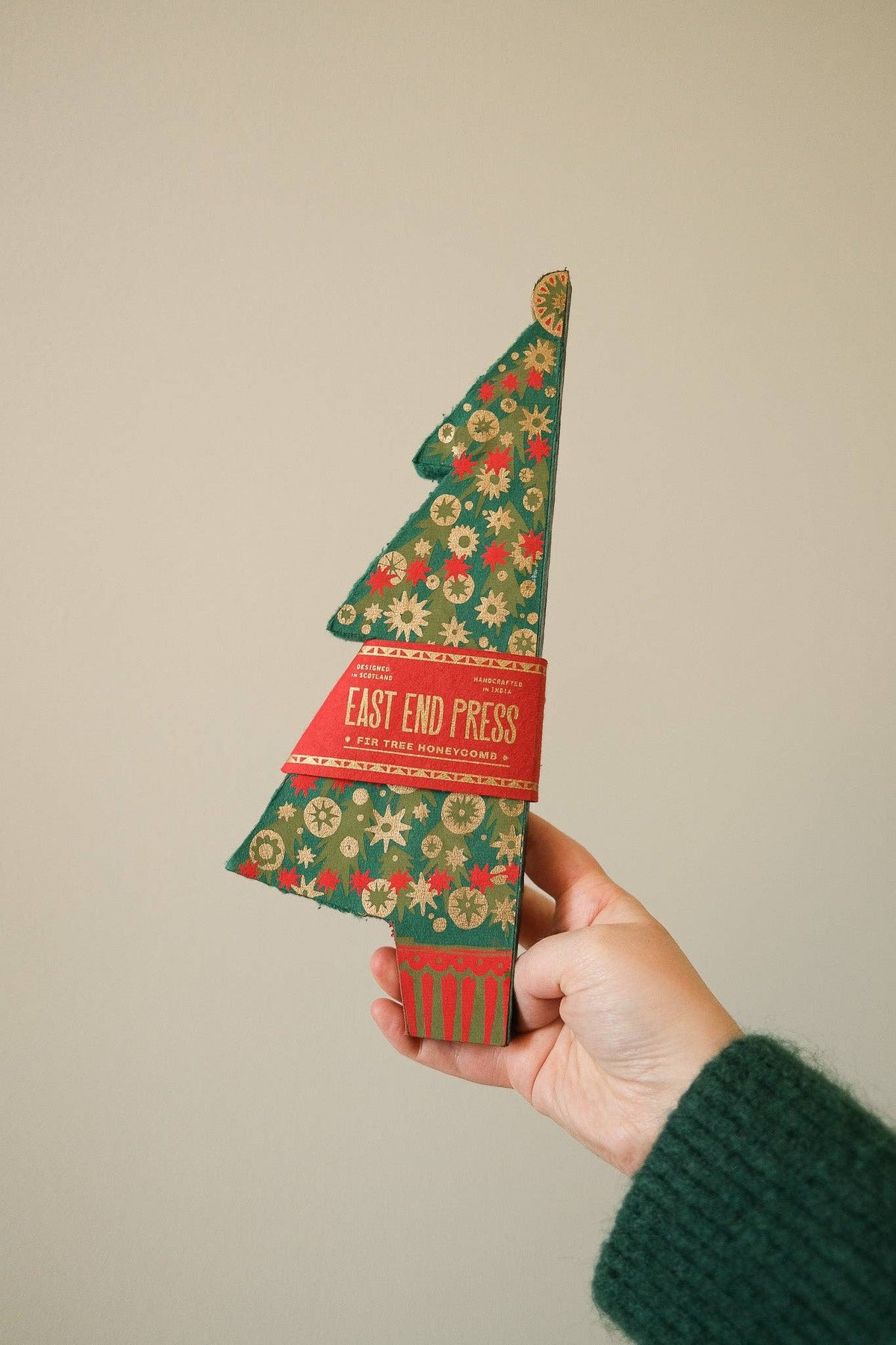 Fir Tree Honeycomb Paper Christmas Tree Decoration