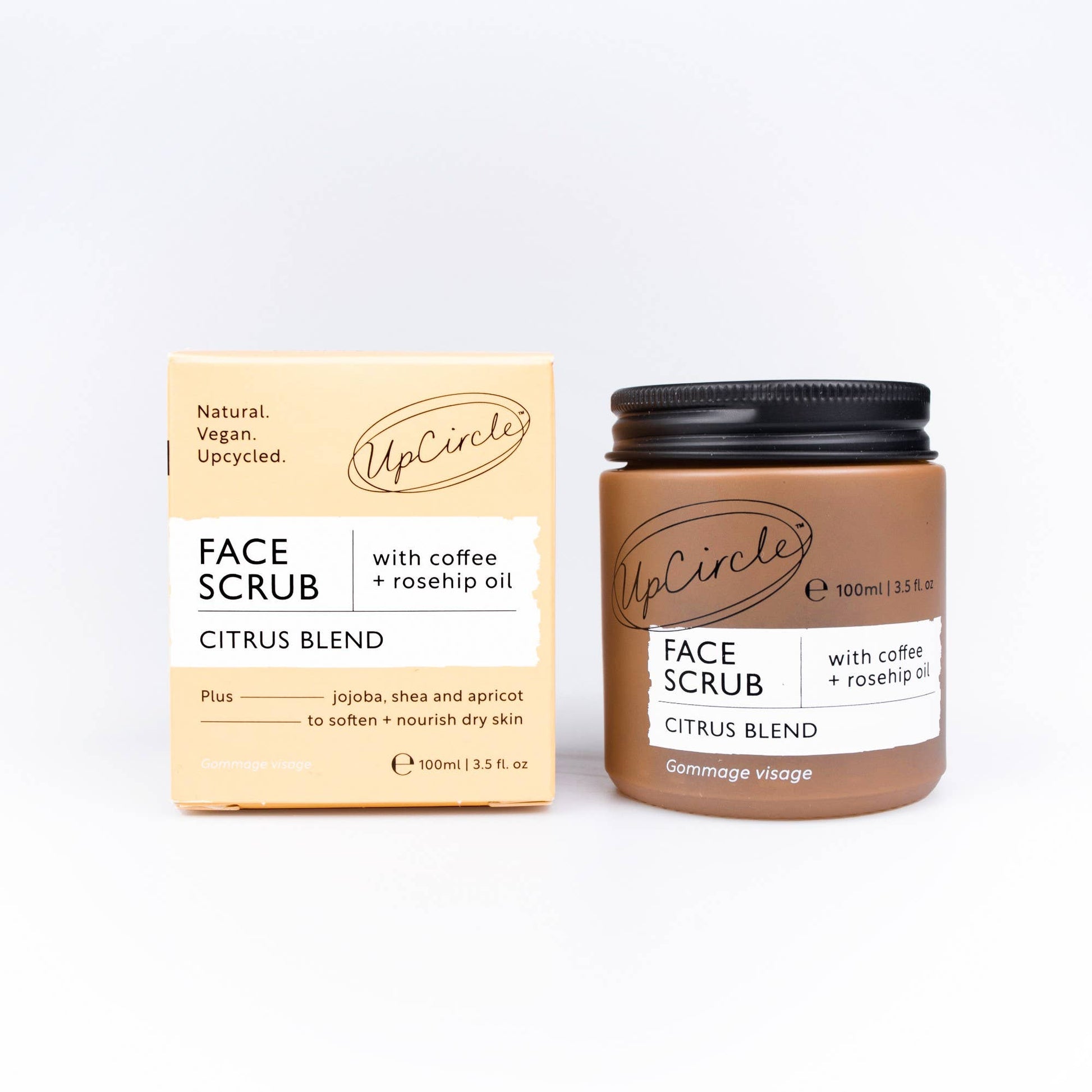 Coffee and Rosehip Face Scrub for Dry Skin by UpCircle Beauty