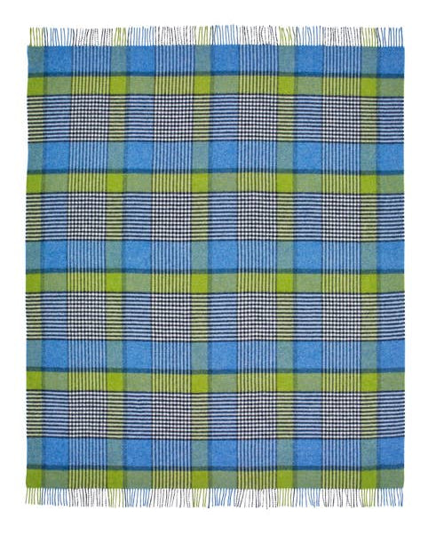 Thorpeness Wool Throw  in Sea by Bronte   Moon