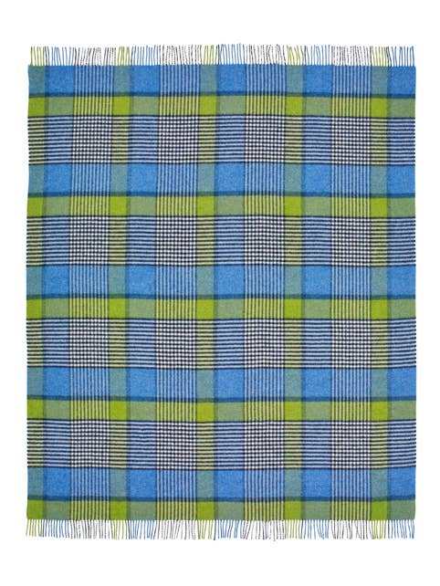 Thorpeness Wool Throw  in Sea by Bronte   Moon