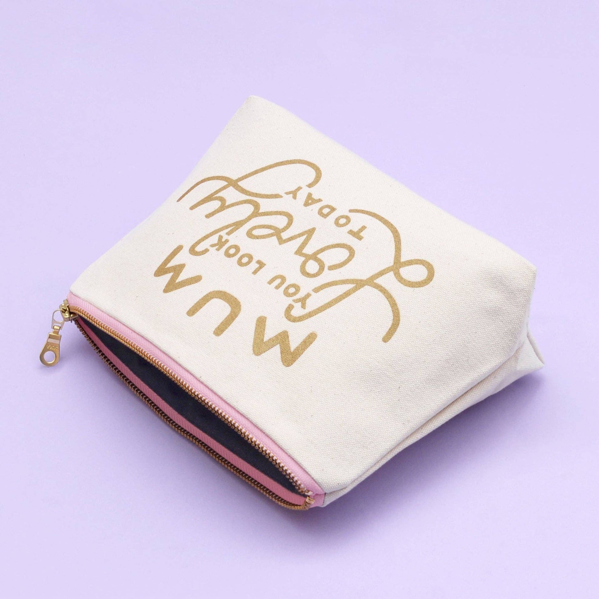Mum You Look Lovely Today Canvas Makeup Bag
