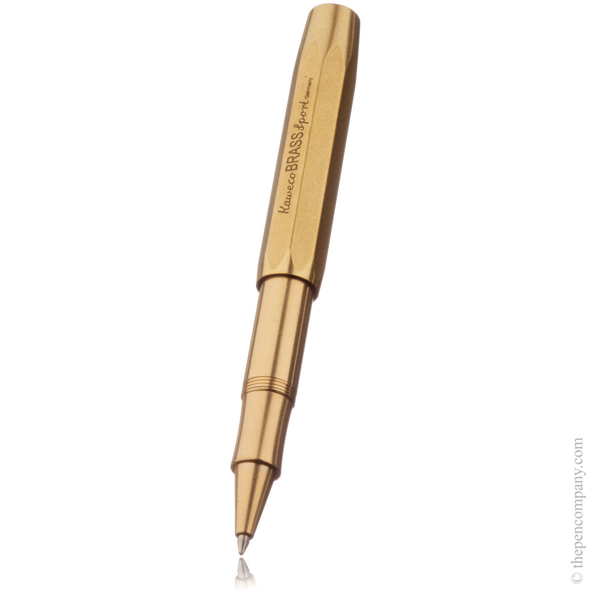 Kaweco Brass Sport Rollerball Pen – Solid Brass Pocket Pen | Medium Black | Gift Tin