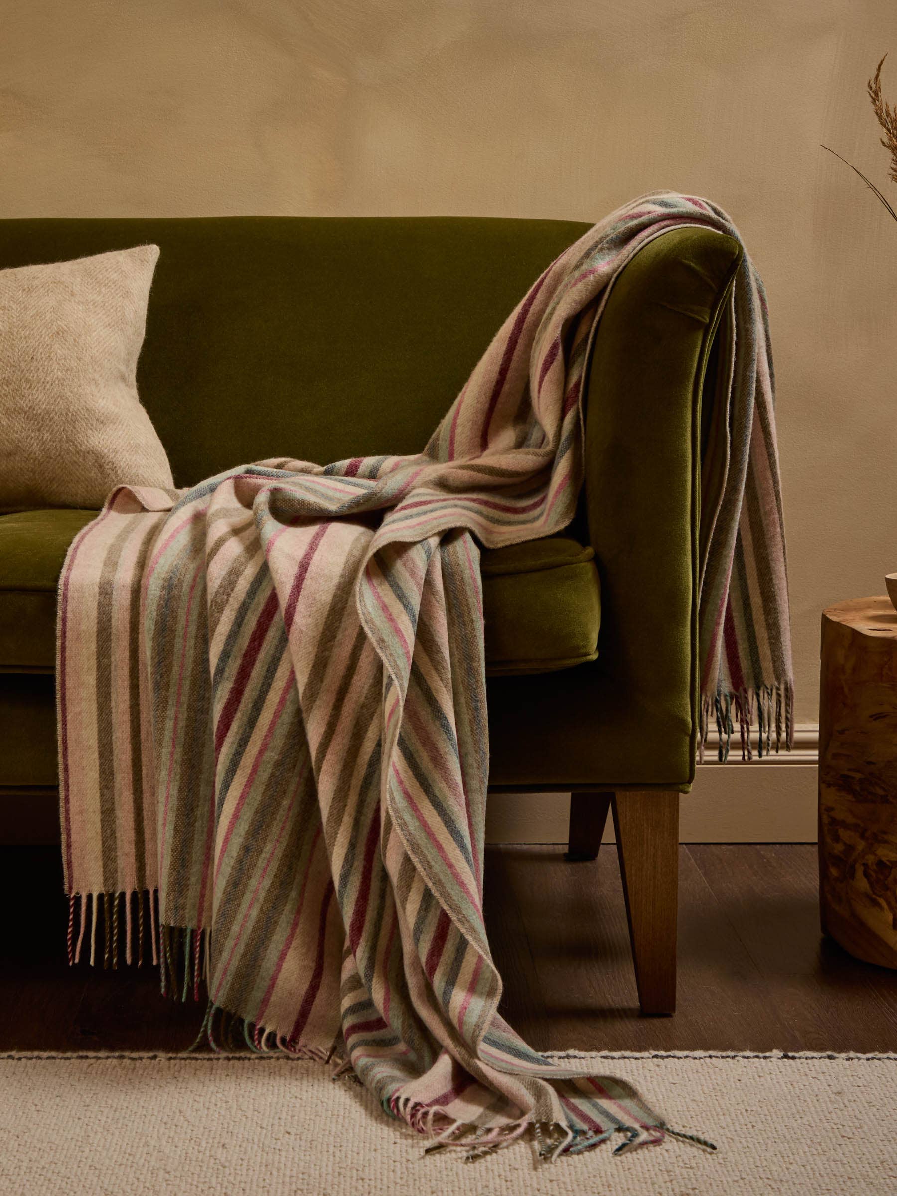 Santa Cruz Stripe Merino Wool Throw by Bronte by Moon