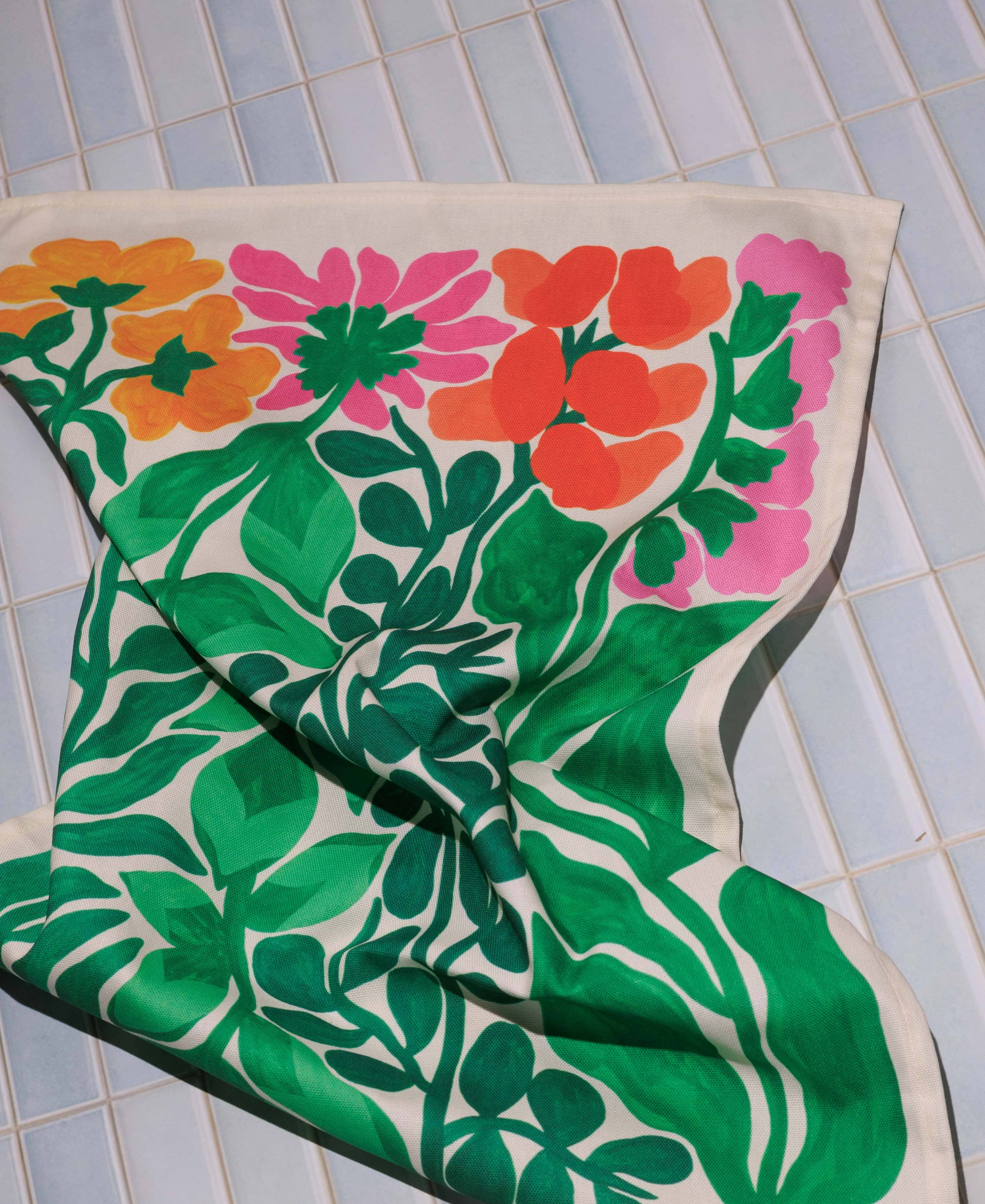 Handcrafted Wildflower Regeneration Tea Towel by Liv Lee