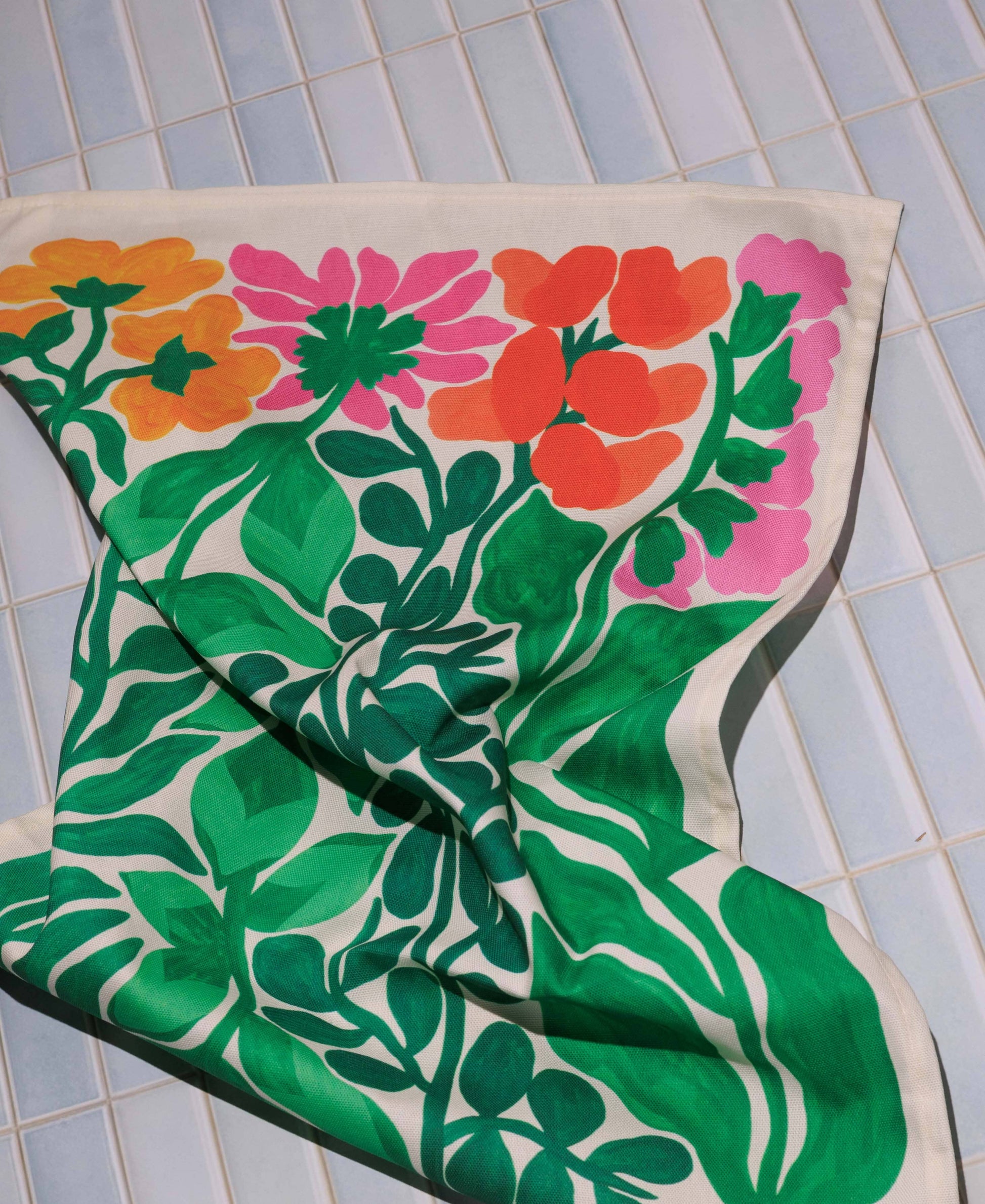 Handcrafted Wildflower Regeneration Tea Towel by Liv Lee