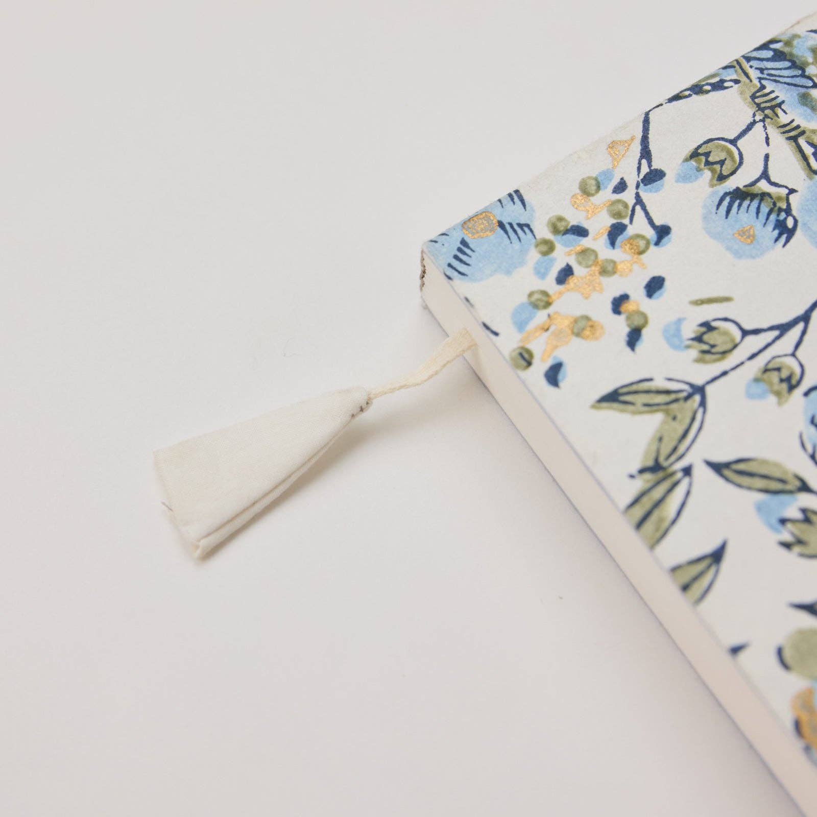 Block Printed Ruled Notebook A5 – Songbirds Blue Stone