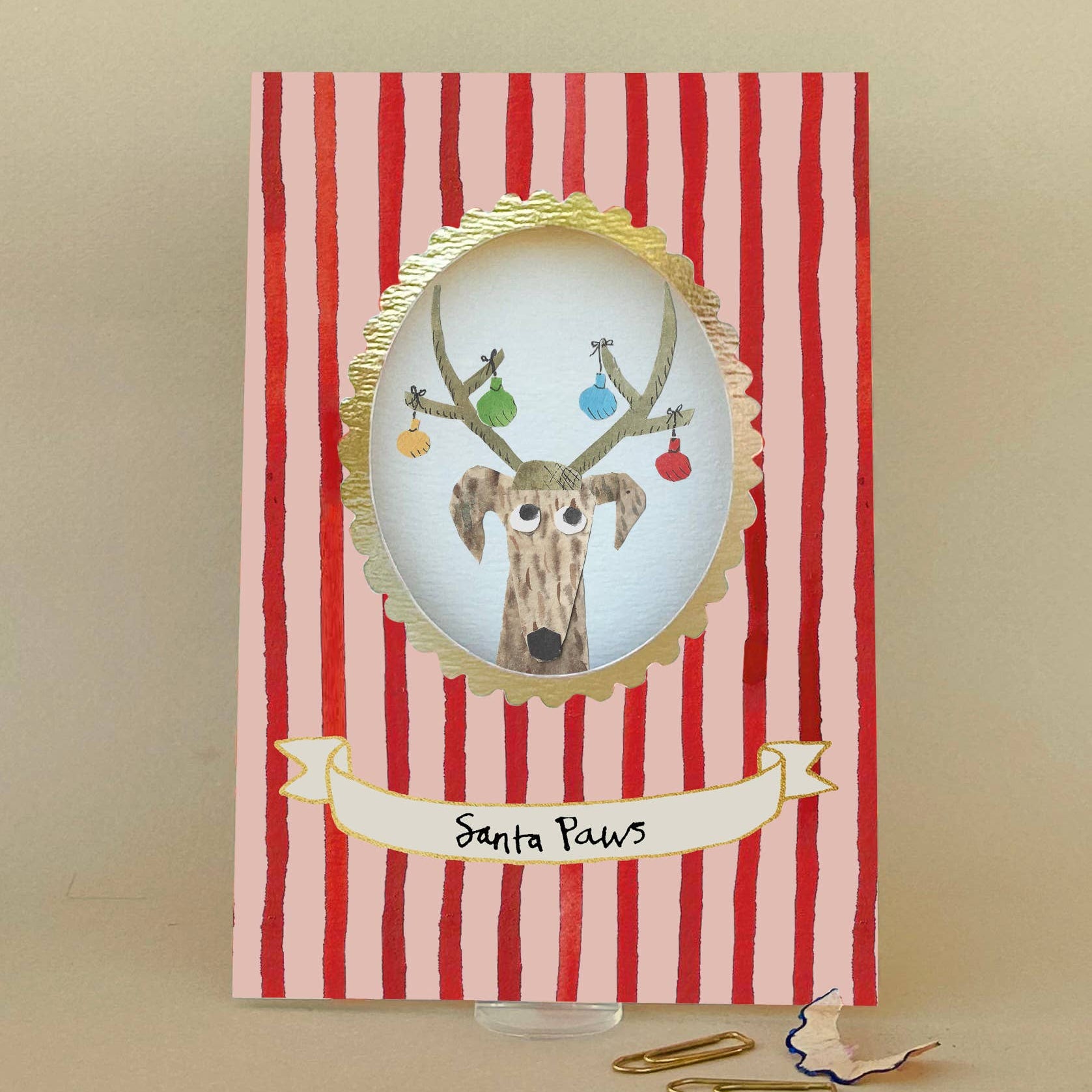 Santa Paws Dog Christmas Card