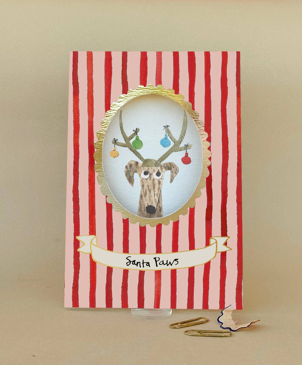 Santa Paws Dog Christmas Card