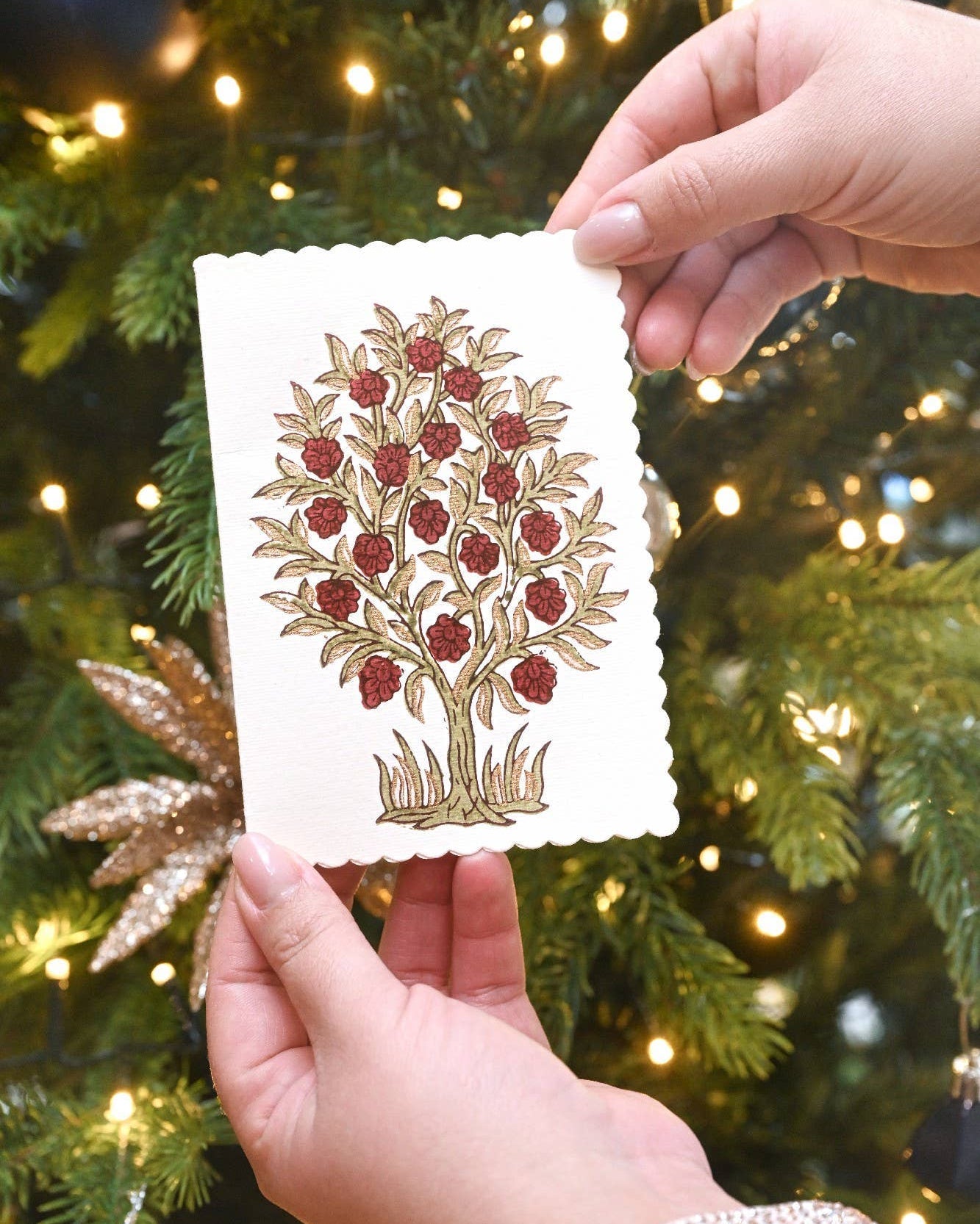 Mogras Scarlet - Hand Blocked Card