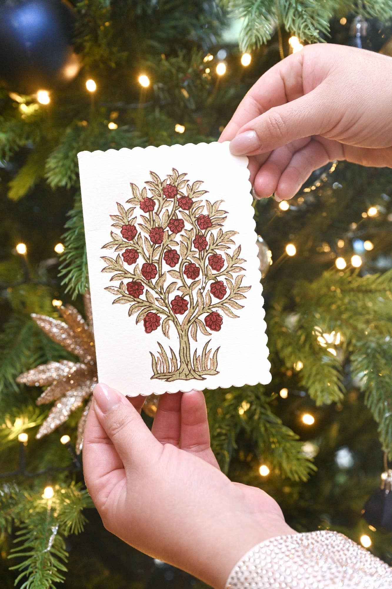 Mogras Scarlet - Hand Blocked Card