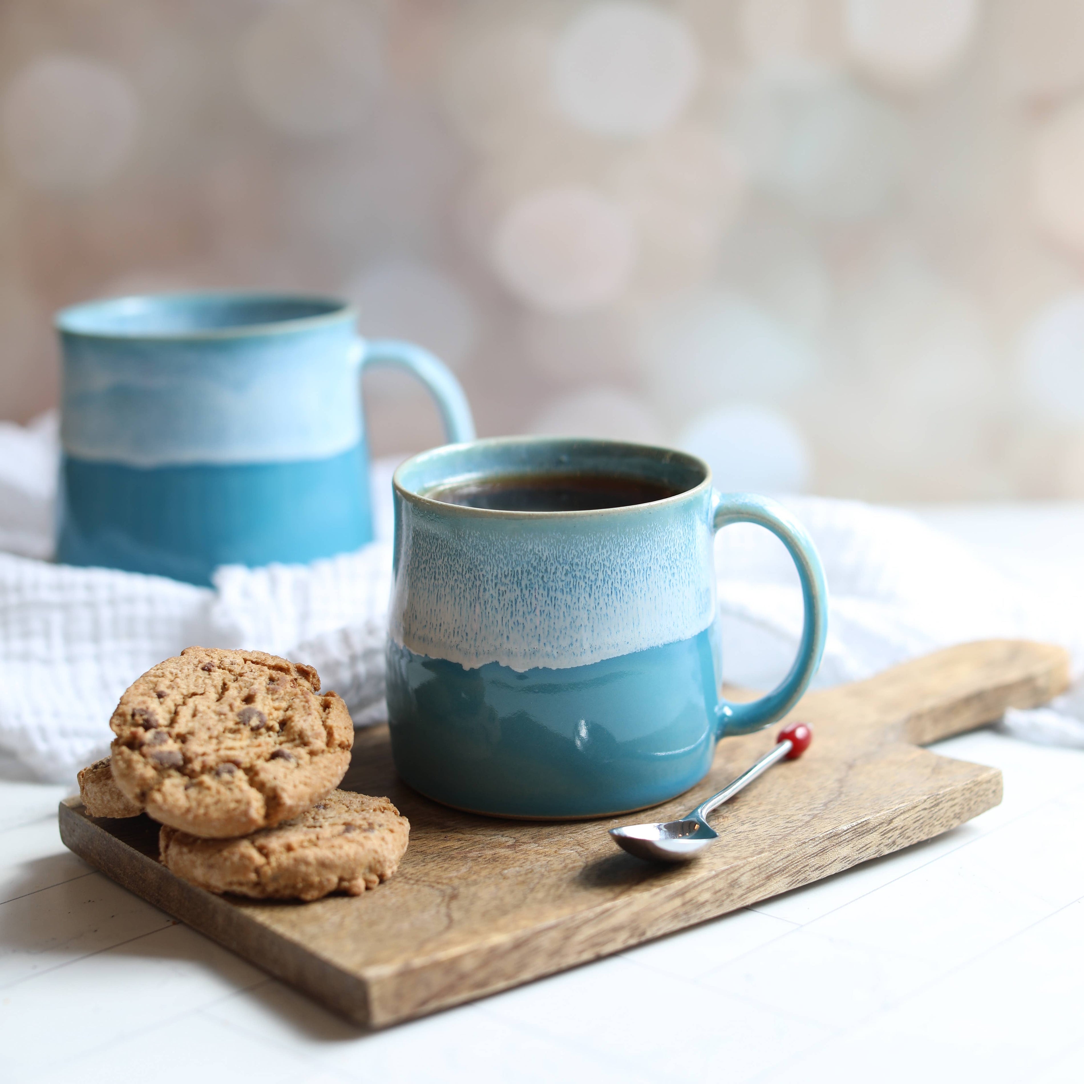 Coast Blue Handmade Ceramic Mug (Muglet) by Glosters Pottery