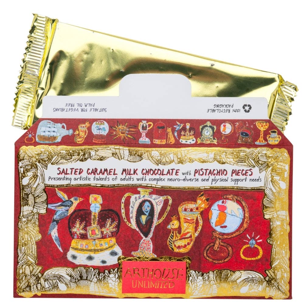 Salted Caramel Milk Chocolate with Pistachio ArtHouse Unlimited
