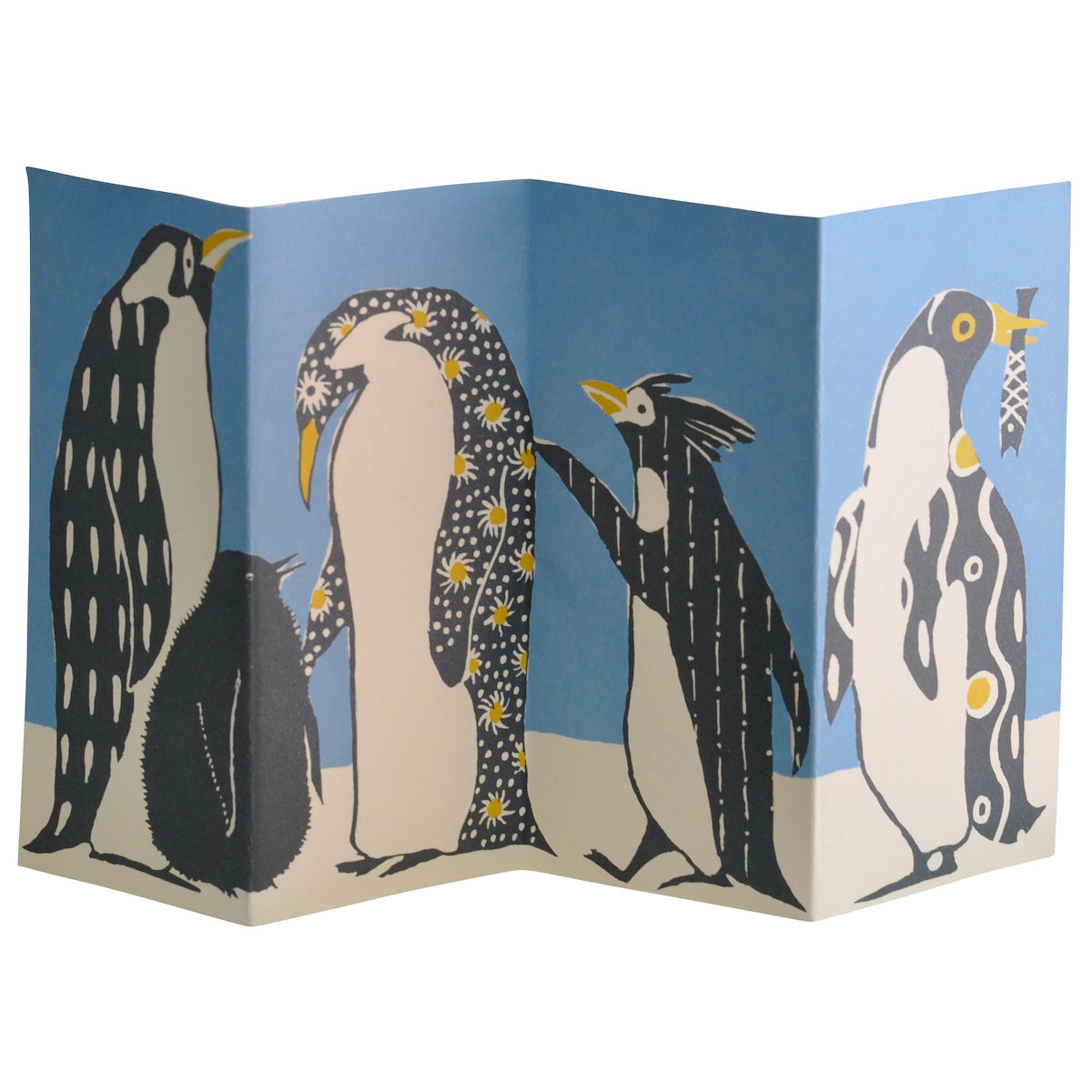 Penguins in Kimonos - Concertina Card
