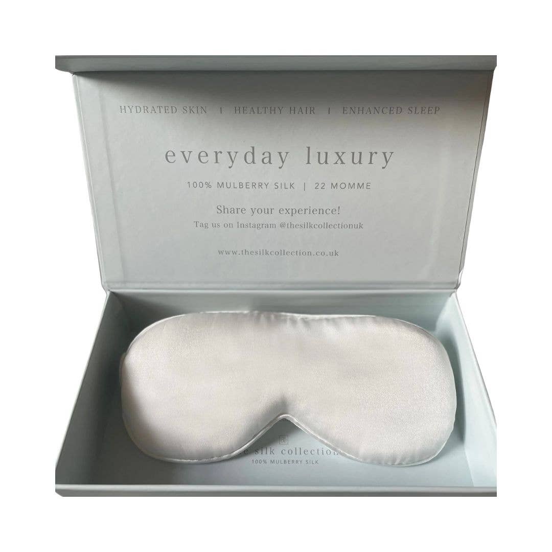 Black Eclipse Mulberry Silk Eye Mask 100% Silk in Gift Box