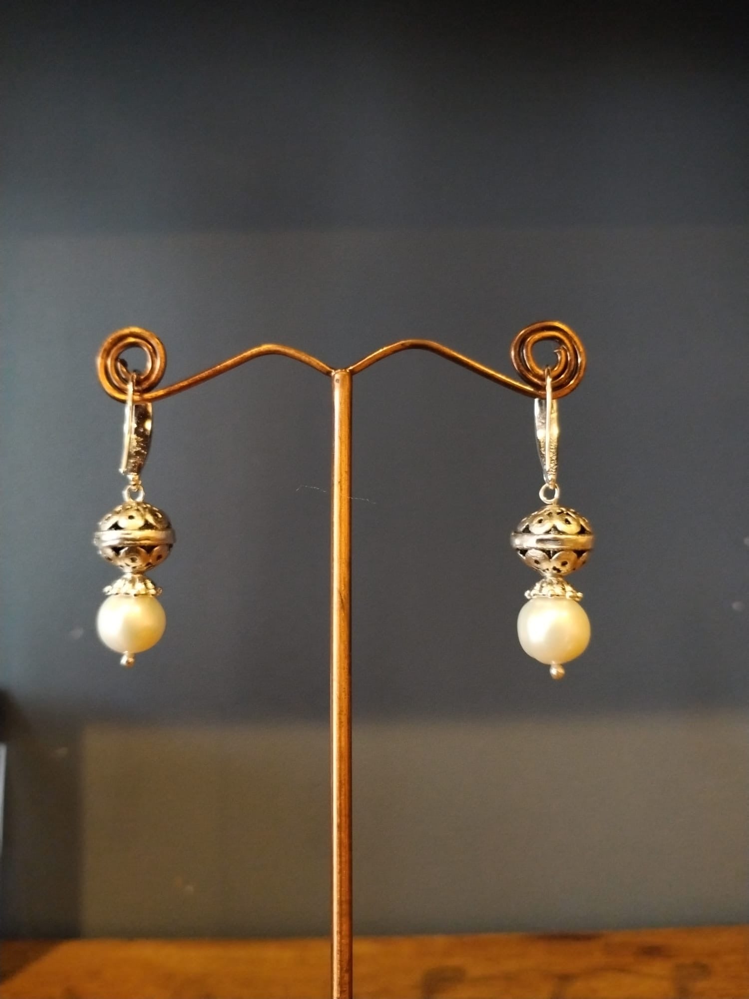 Elegant Freshwater Pearl Earrings with Silver