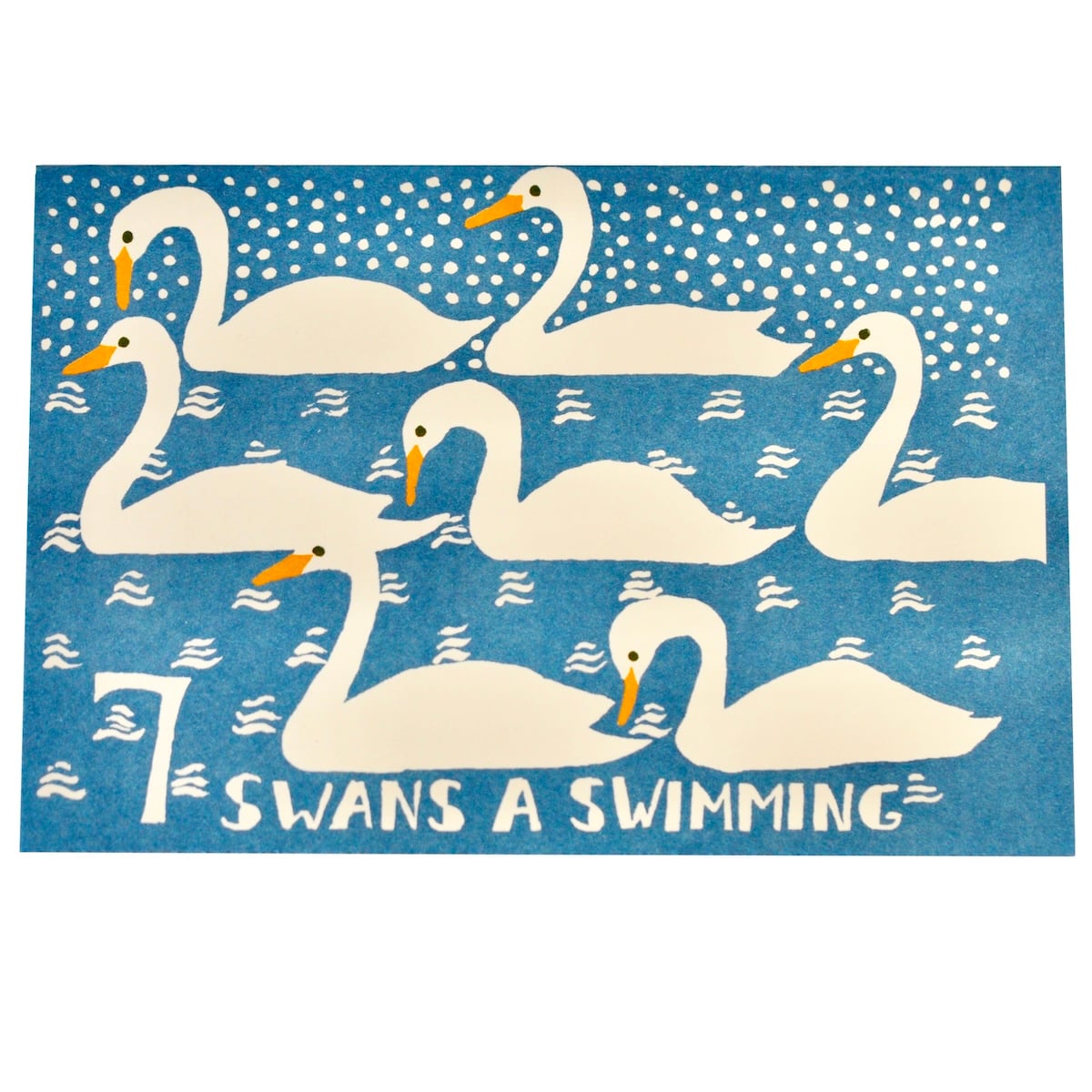 Pack of Ten Seven Swans A-Swimming Christmas Cards by Cambridge Imprint