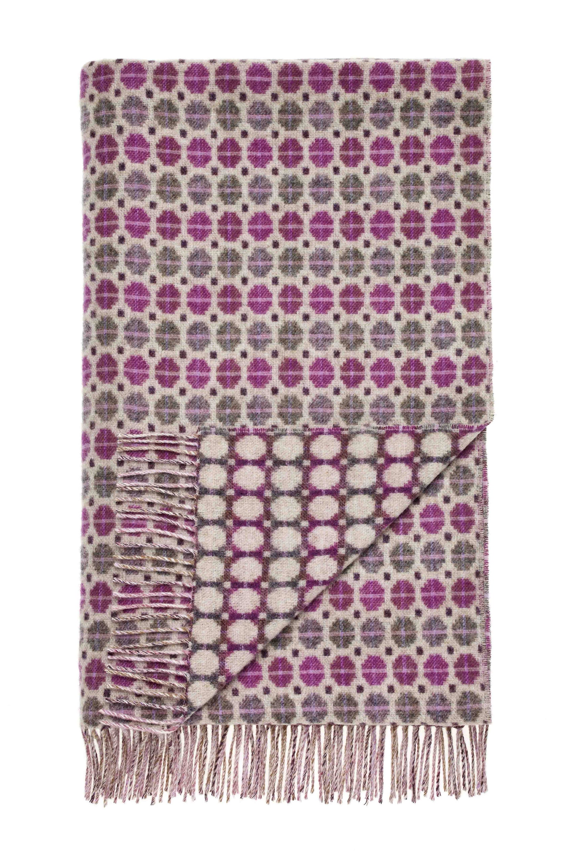 Milan Merino Wool Throw in  Clover by Bronte Moon