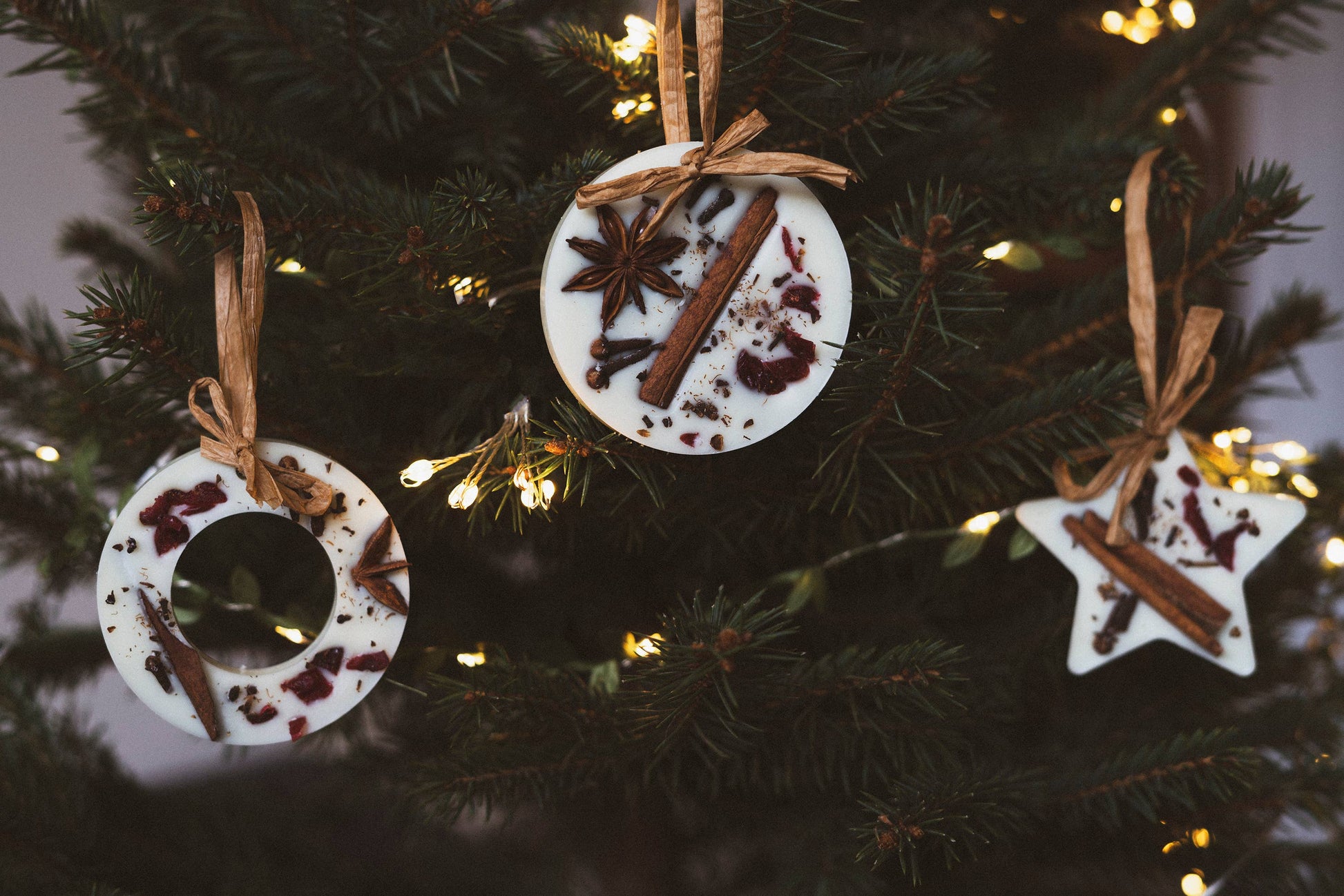 Christmas Scented Tree Decorations: Clementine & Clove / Star