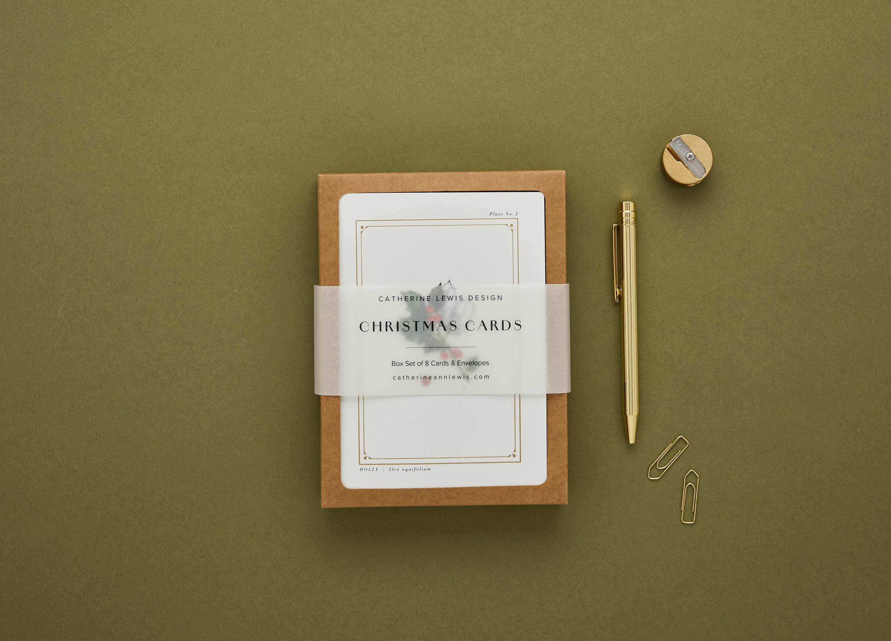 Box of 8 Botanical Christmas Cards by Catherine Lewis