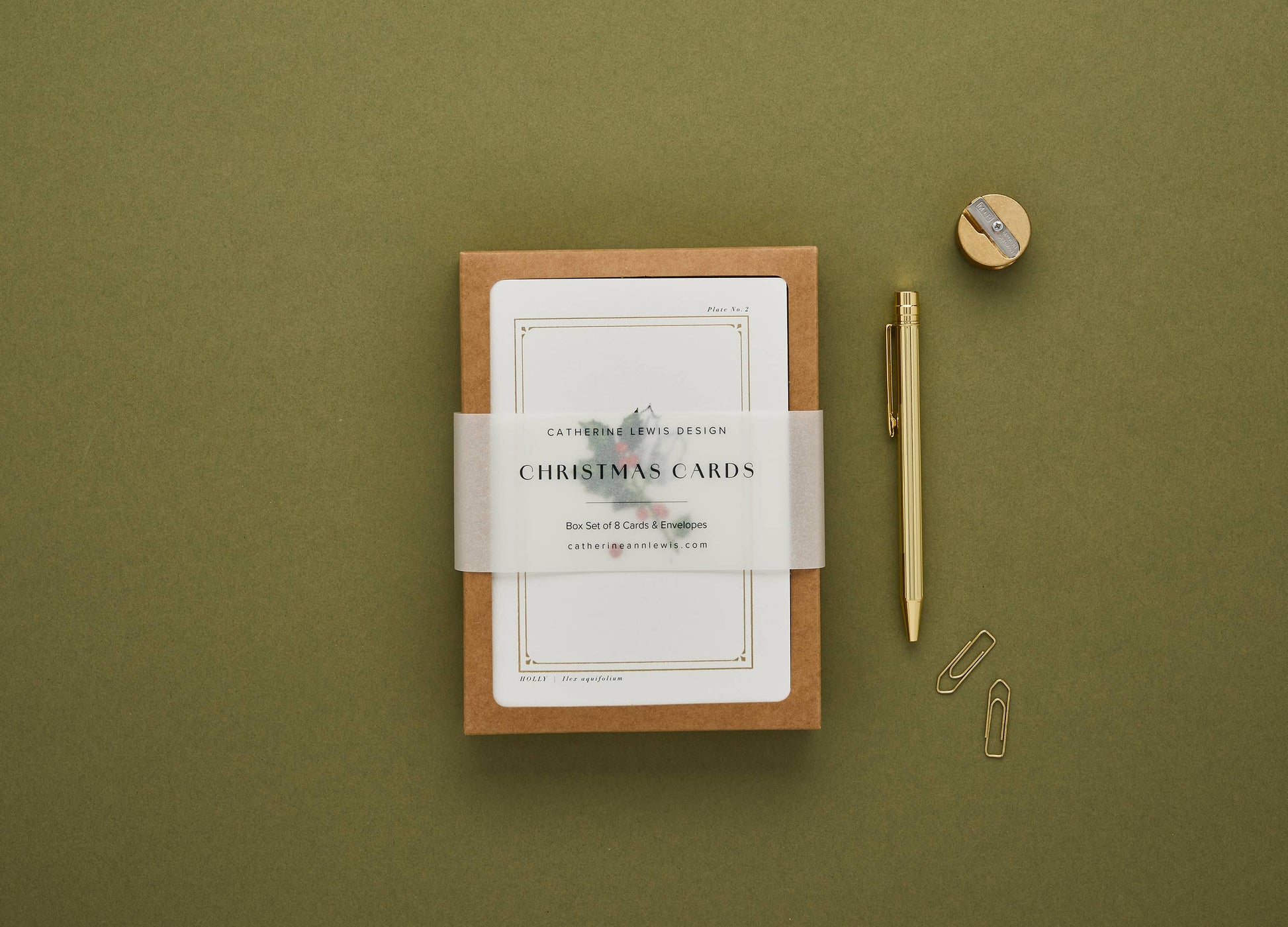 Box of 8 Botanical Christmas Cards by Catherine Lewis