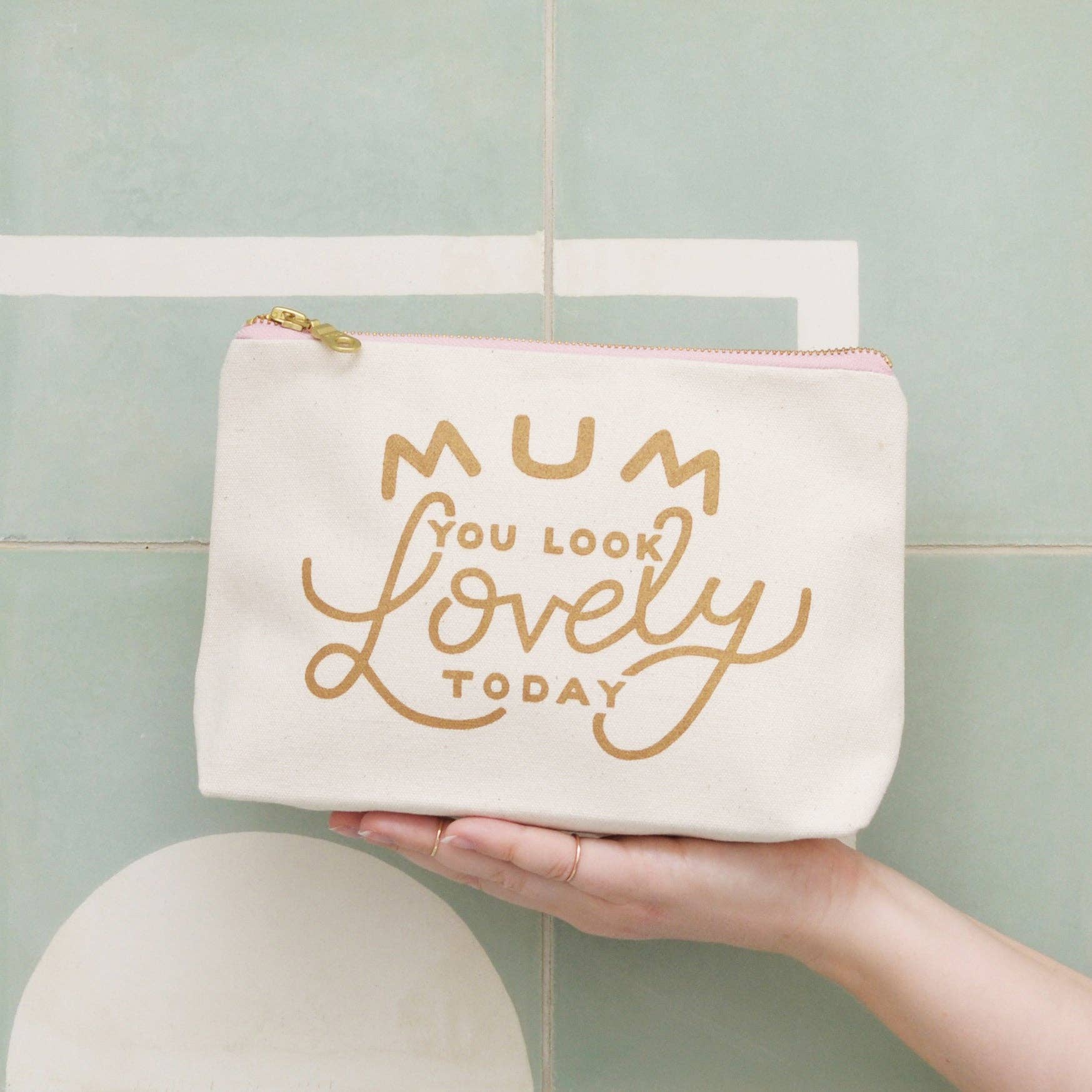 Mum You Look Lovely Today Canvas Makeup Bag