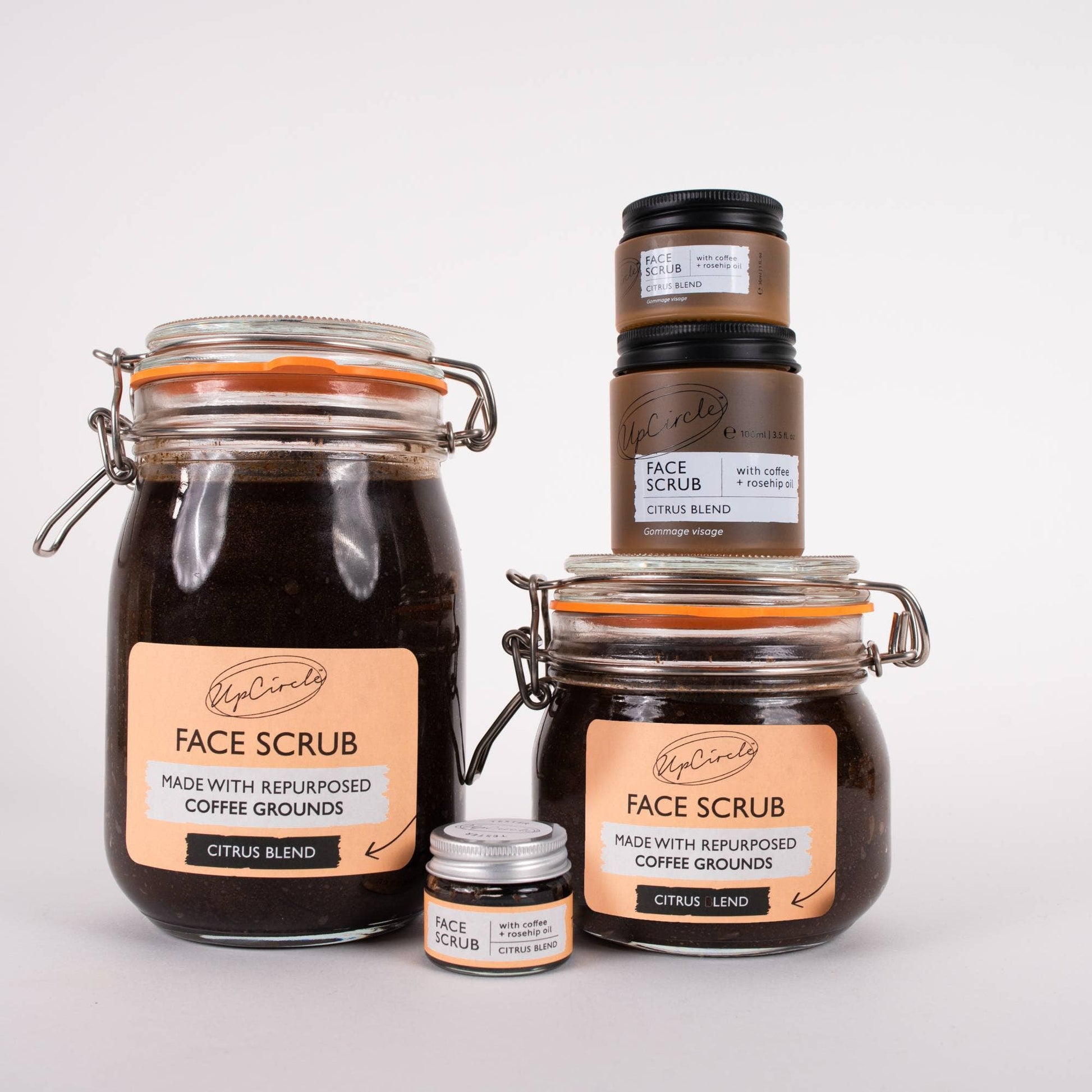 Coffee and Rosehip Face Scrub for Dry Skin by UpCircle Beauty