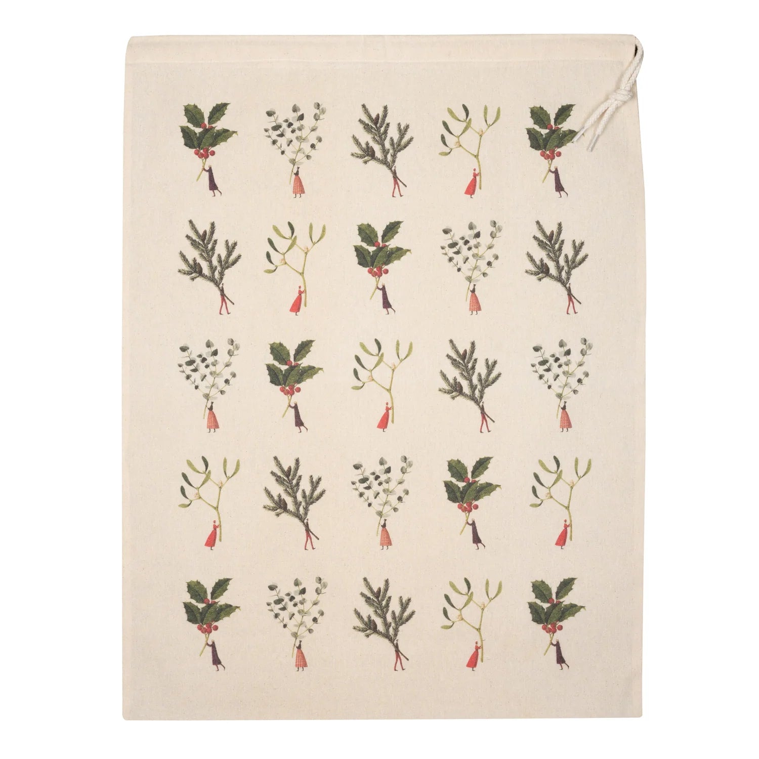 Laura Stoddart Happy Christmas Drawstring Gift Bag – Large