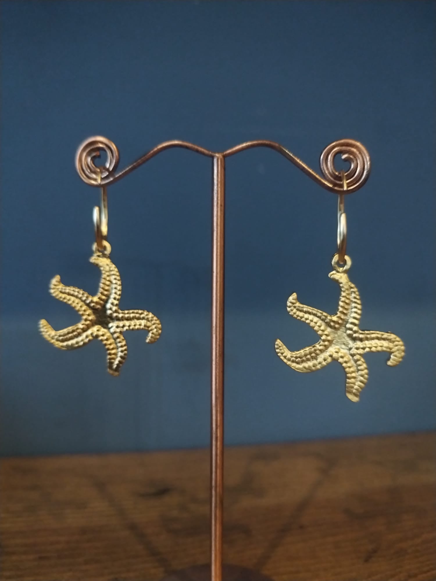 Gold Starfish Earrings | Handmade in Bristol