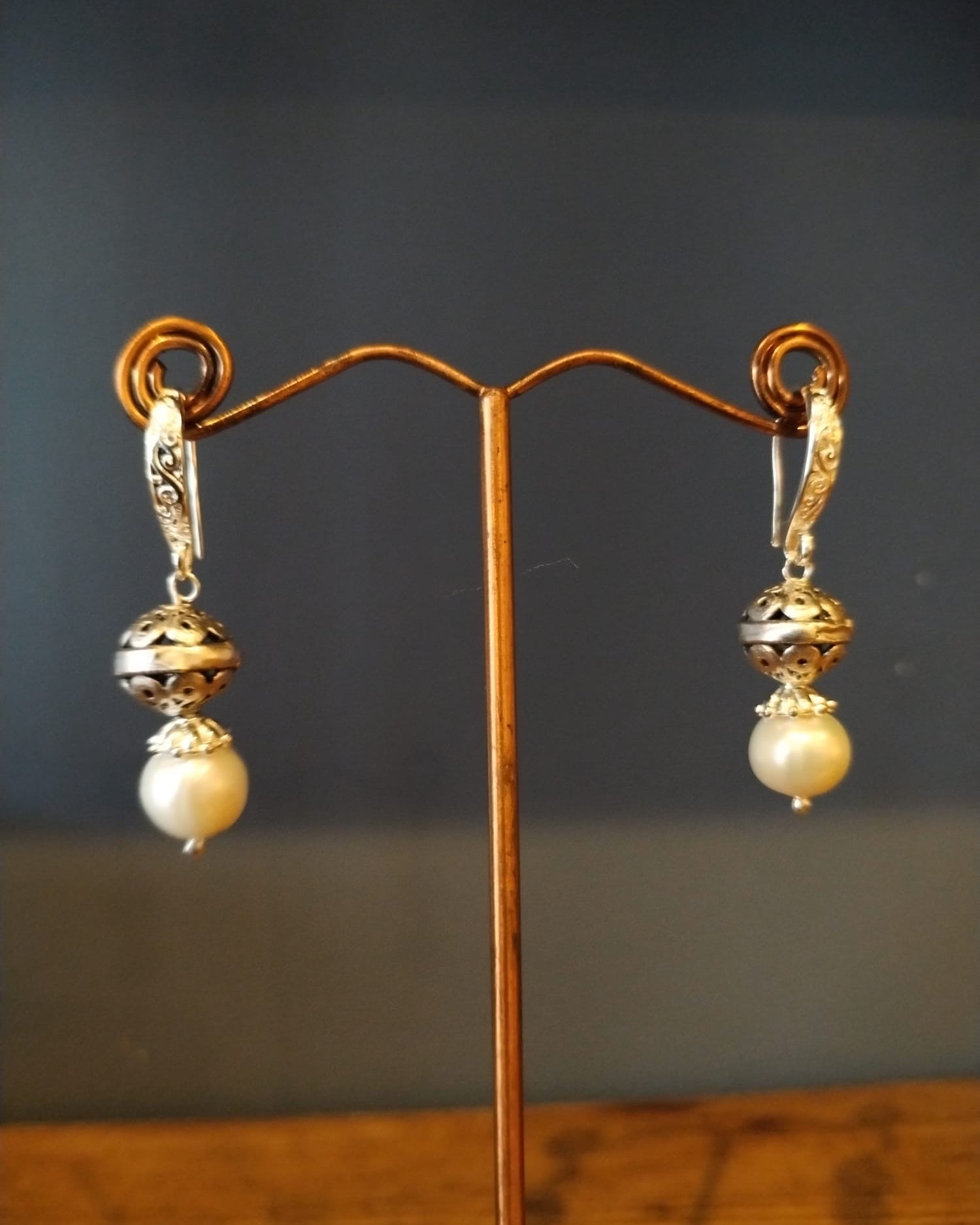 Elegant Freshwater Pearl Earrings with Silver
