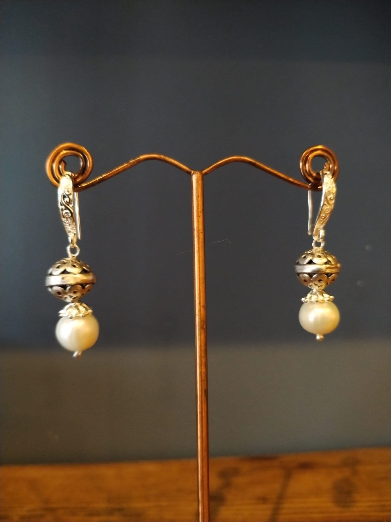Elegant Freshwater Pearl Earrings with Silver