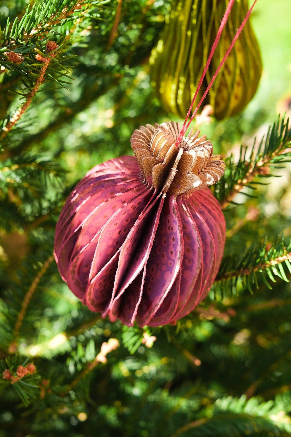 Pomegranate Honeycomb Paper Christmas Decoration