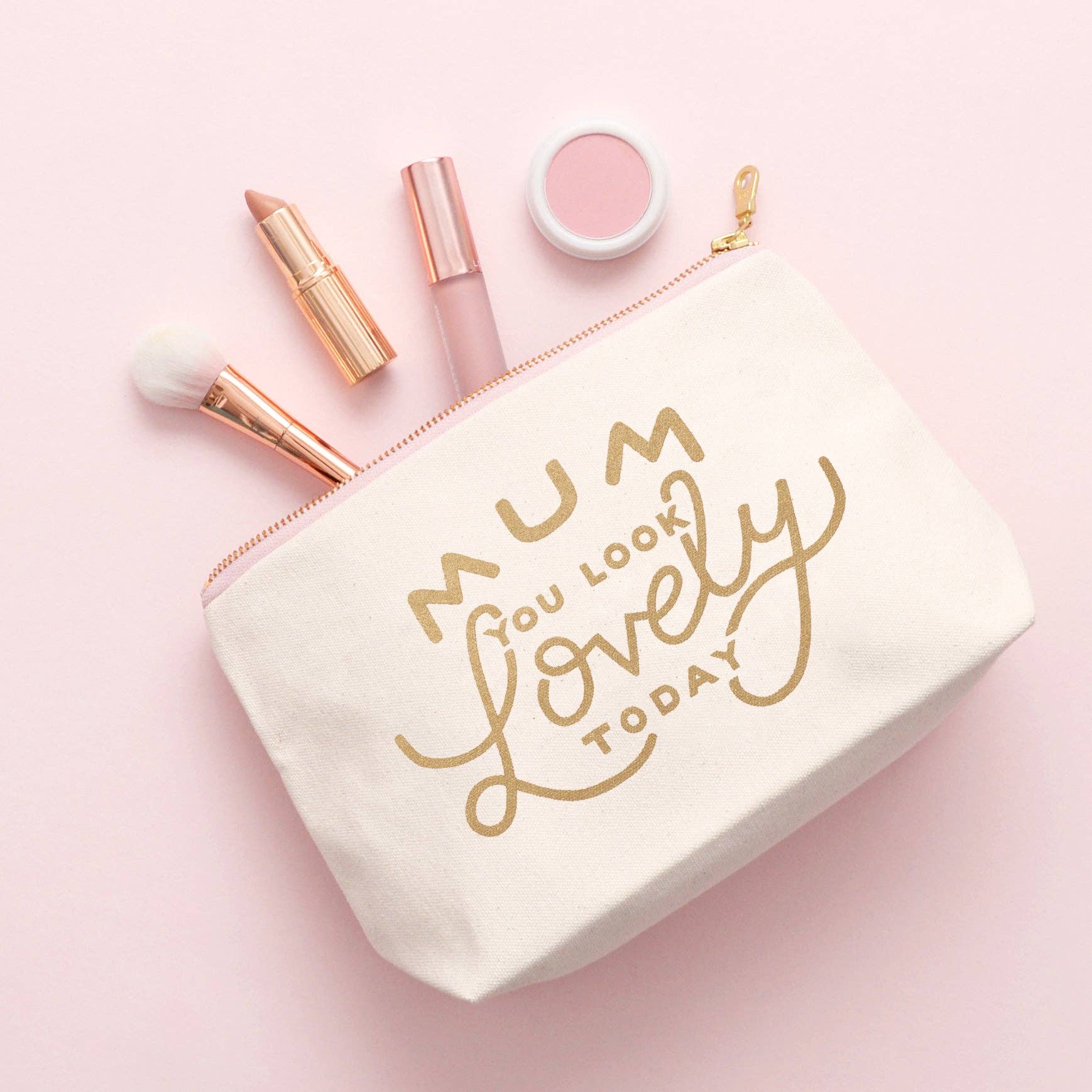 Mum You Look Lovely Today Canvas Makeup Bag