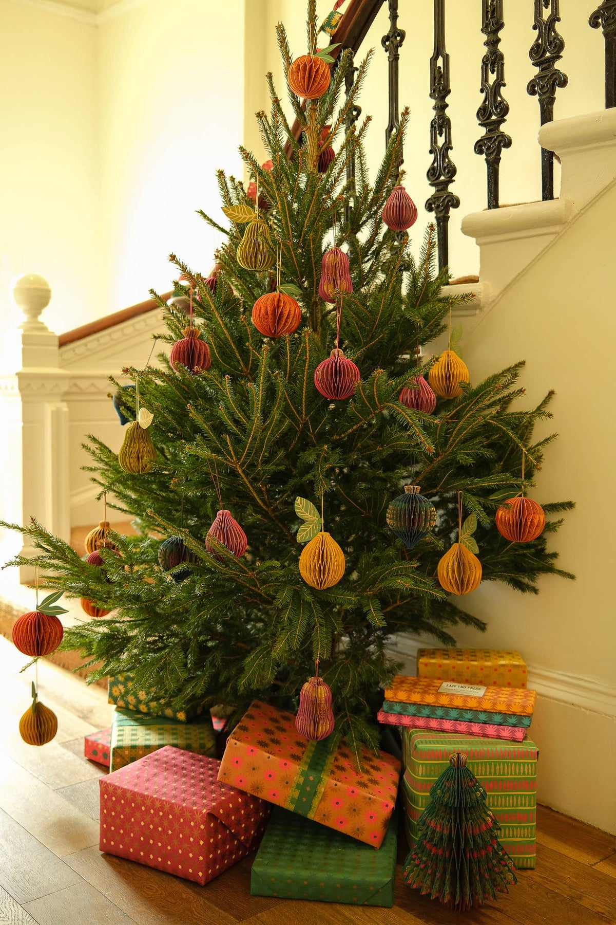 Lemon Honeycomb Paper Christmas Decoration