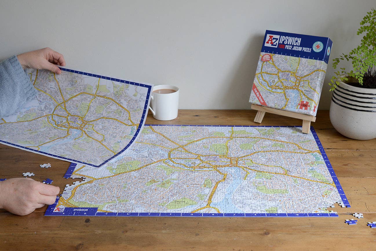 A-Z Map of Ipswich 1000 Piece Jigsaw Puzzle