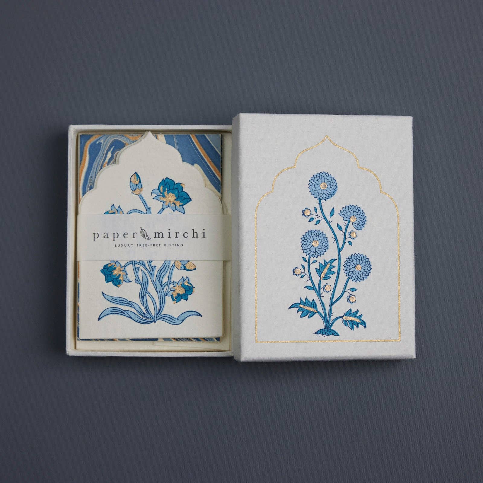 Luxury Boxed Artisan Notecard Set – Sandook Sapphire